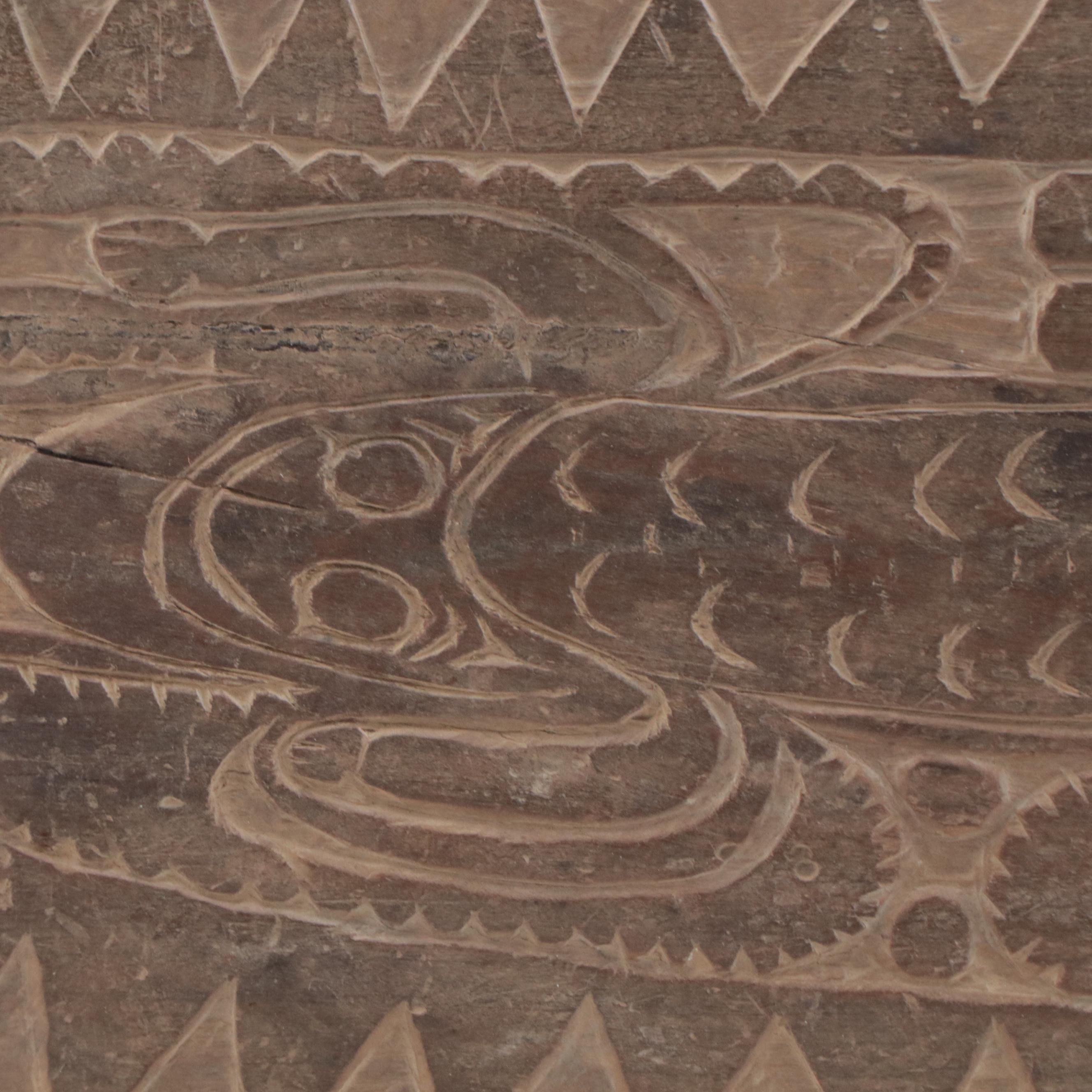 Kwoma Papua New Guinea Wood Carver's Stool, Mid-20th Century