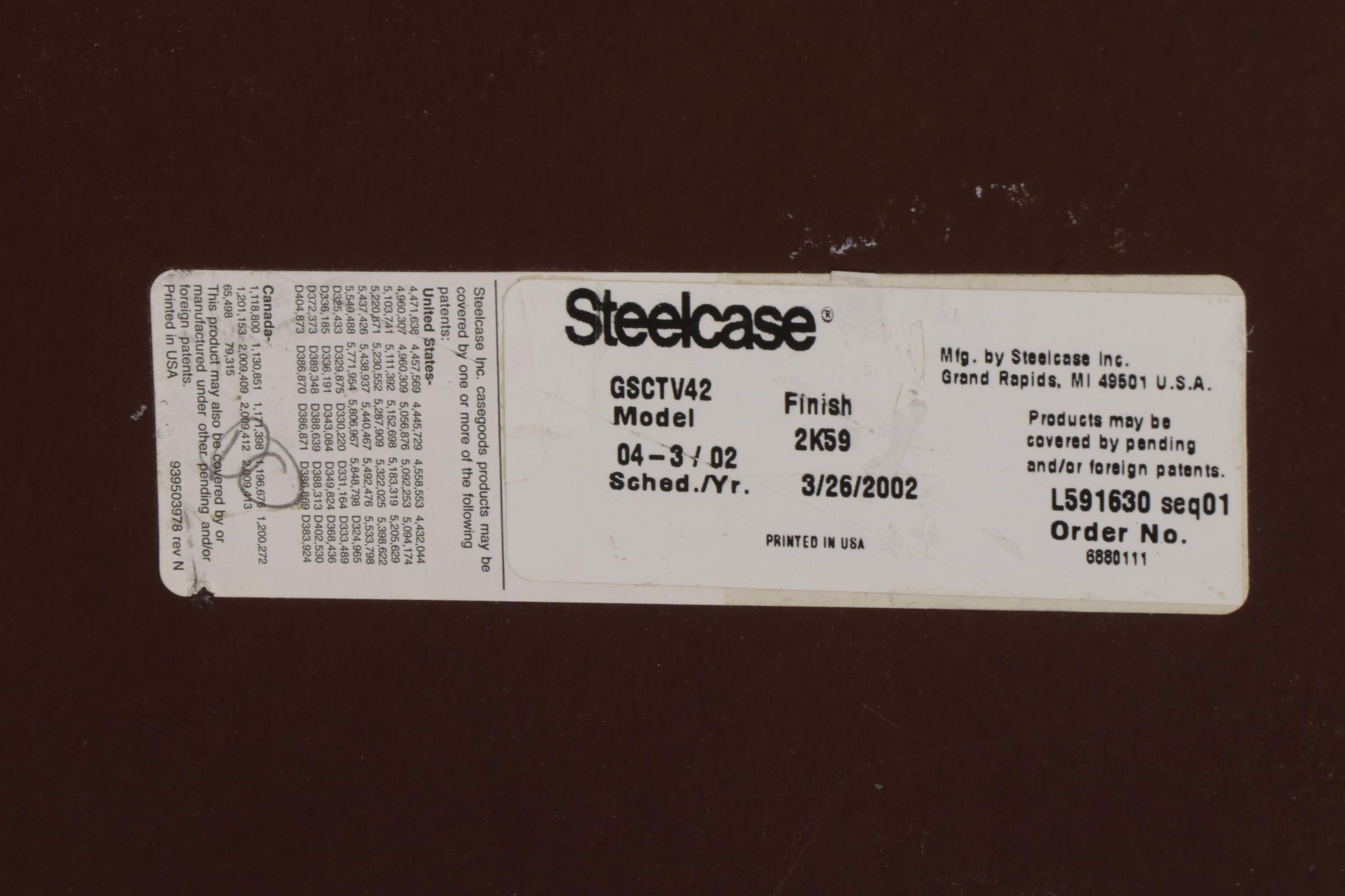 Steelcase Modernist Oval Top Rolling Work Table