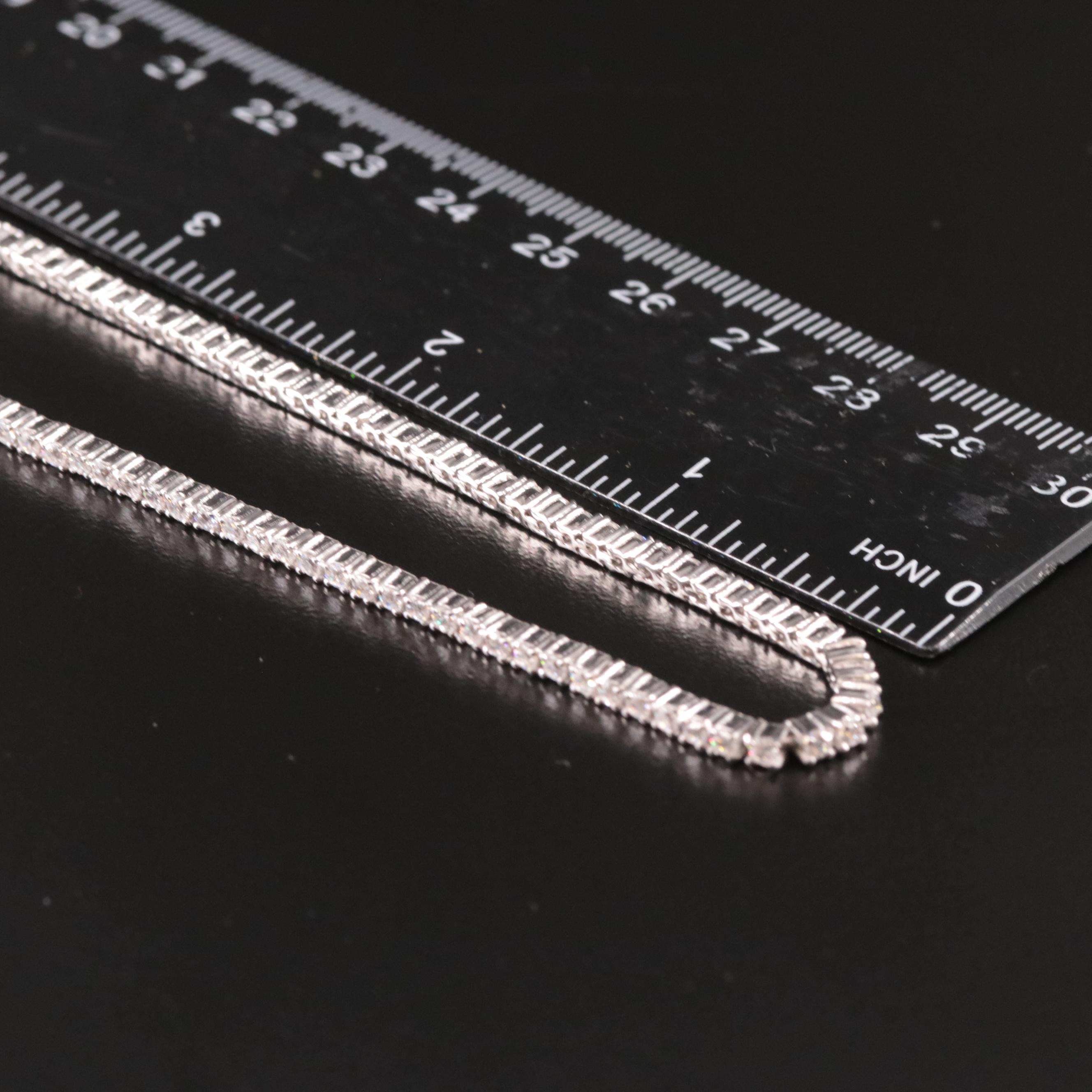 Sterling Cubic Zirconia Line Necklace