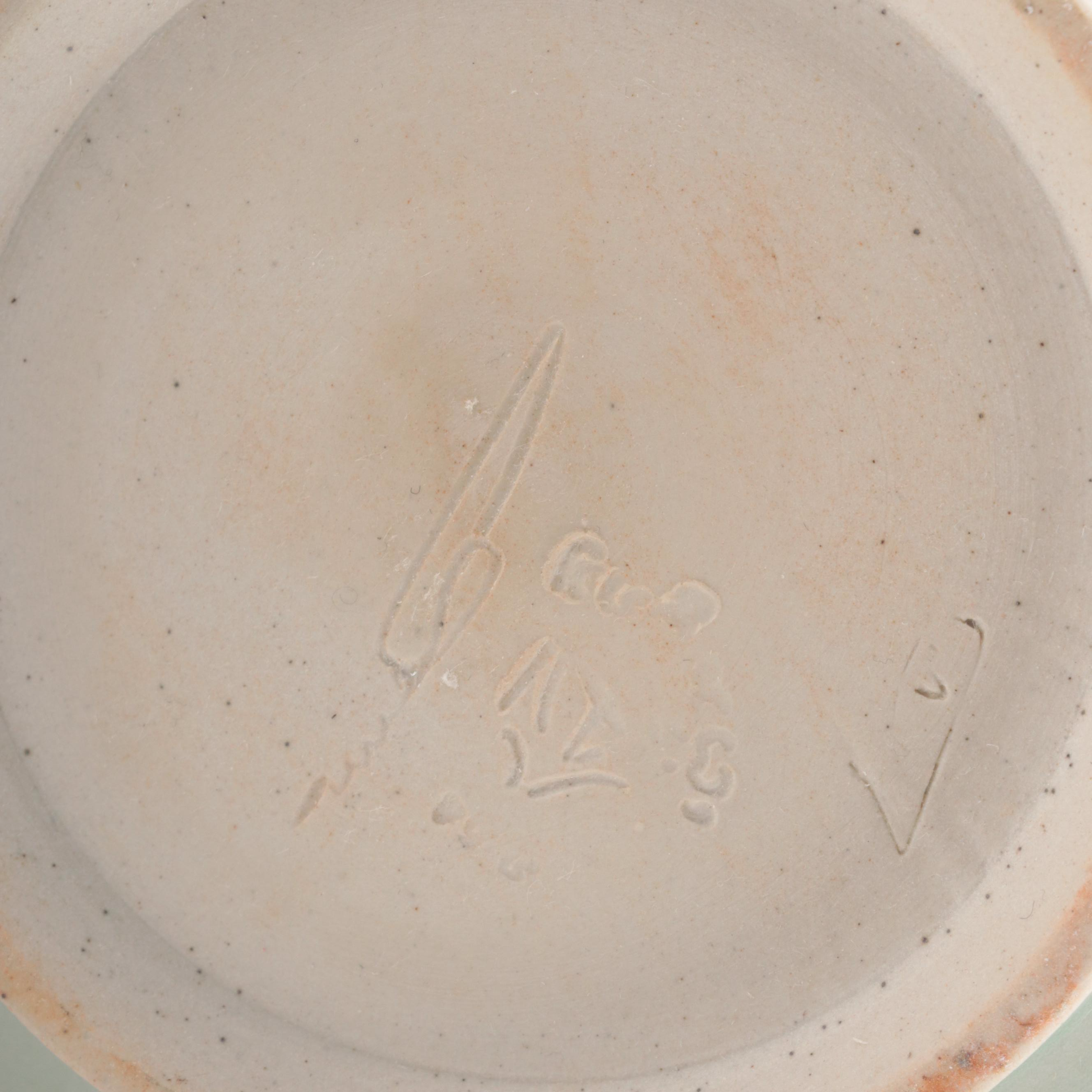 Two Celadon Glazed Small Mouth Vases