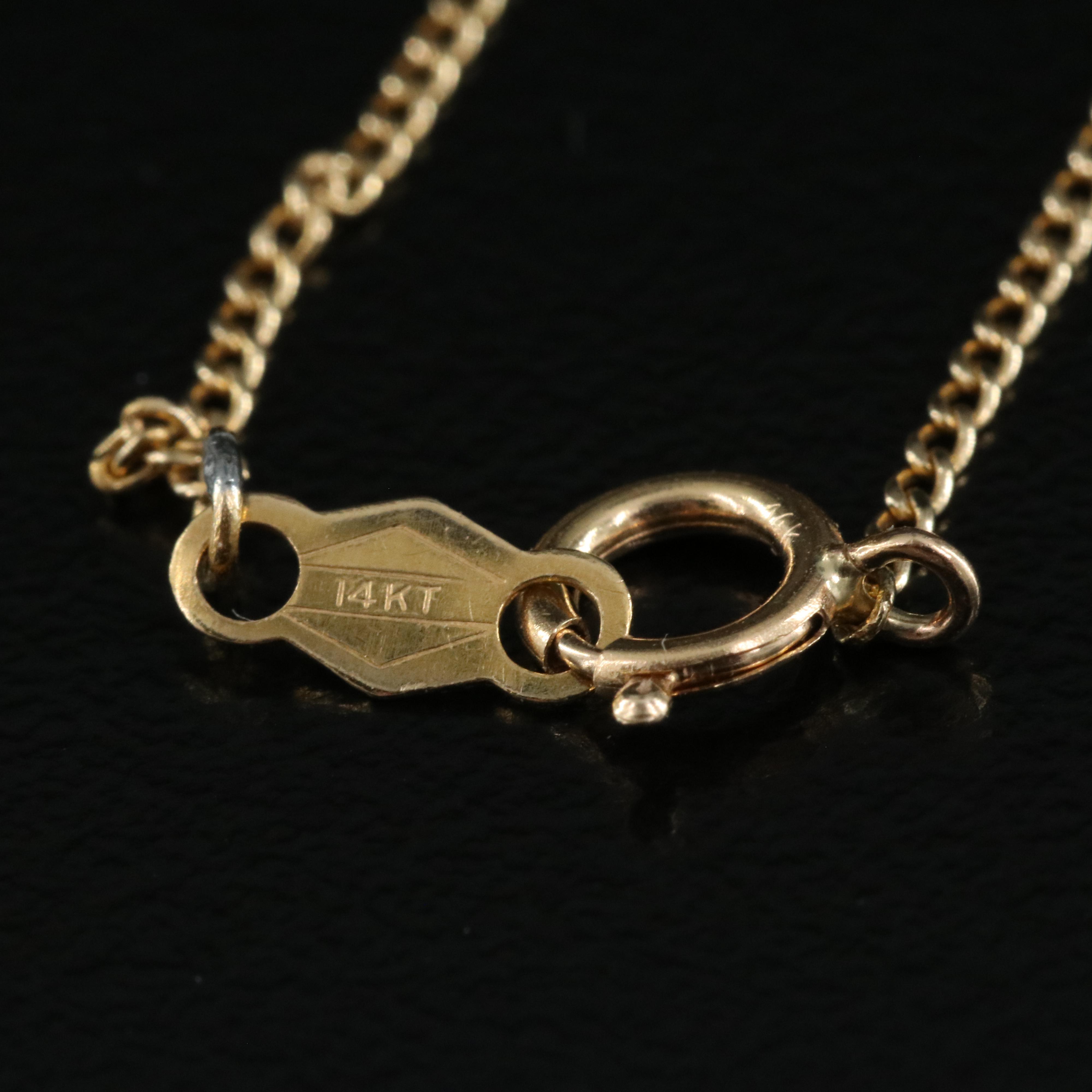 14K Necklace with 1914 Great Britain Half Sovereign Gold Coin