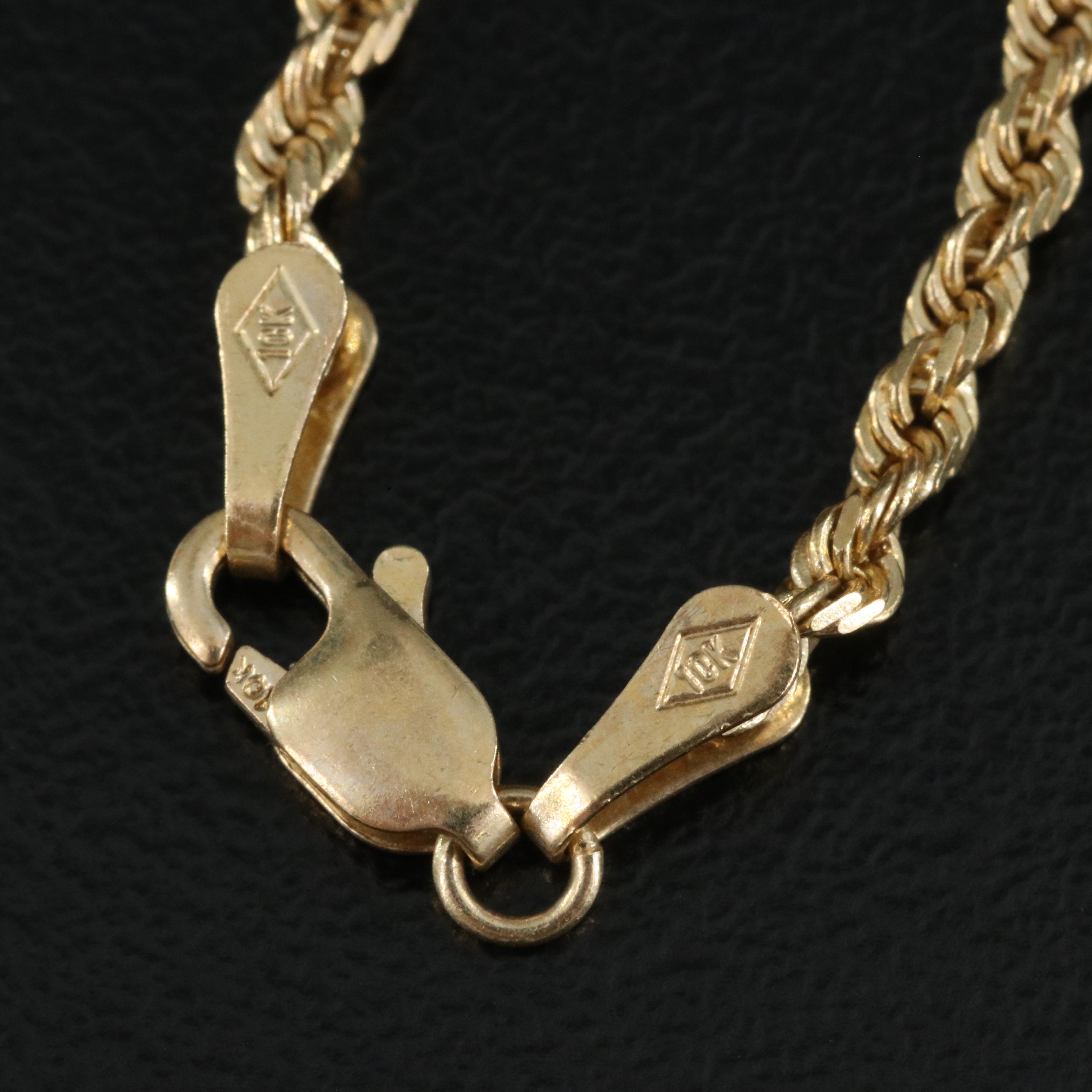 14K and 10K Necklace with 2005 Australia $5 Gold Coin, Year of Rooster