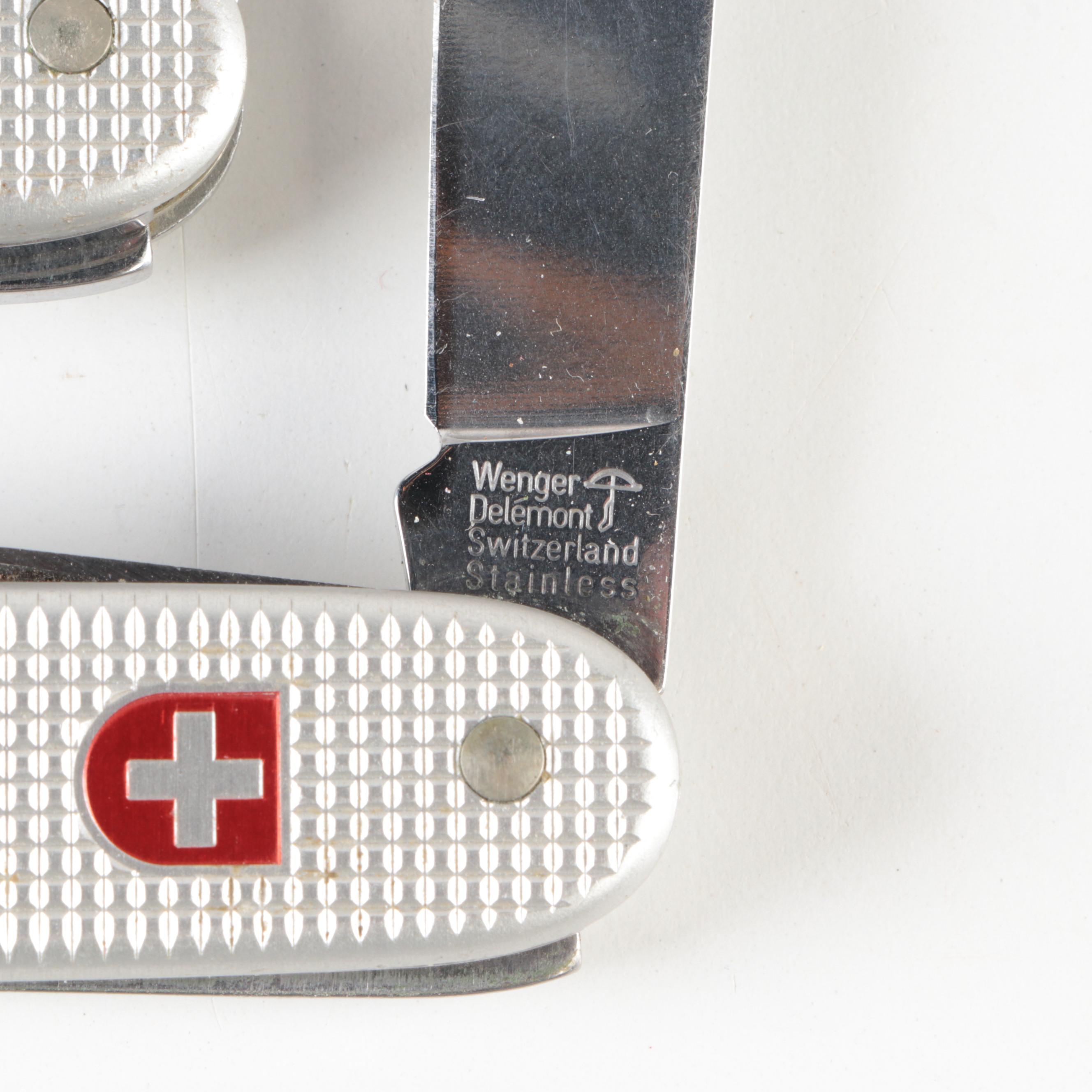 Wenger and Other Swiss Army Knives with Souvenir Pocket Knives