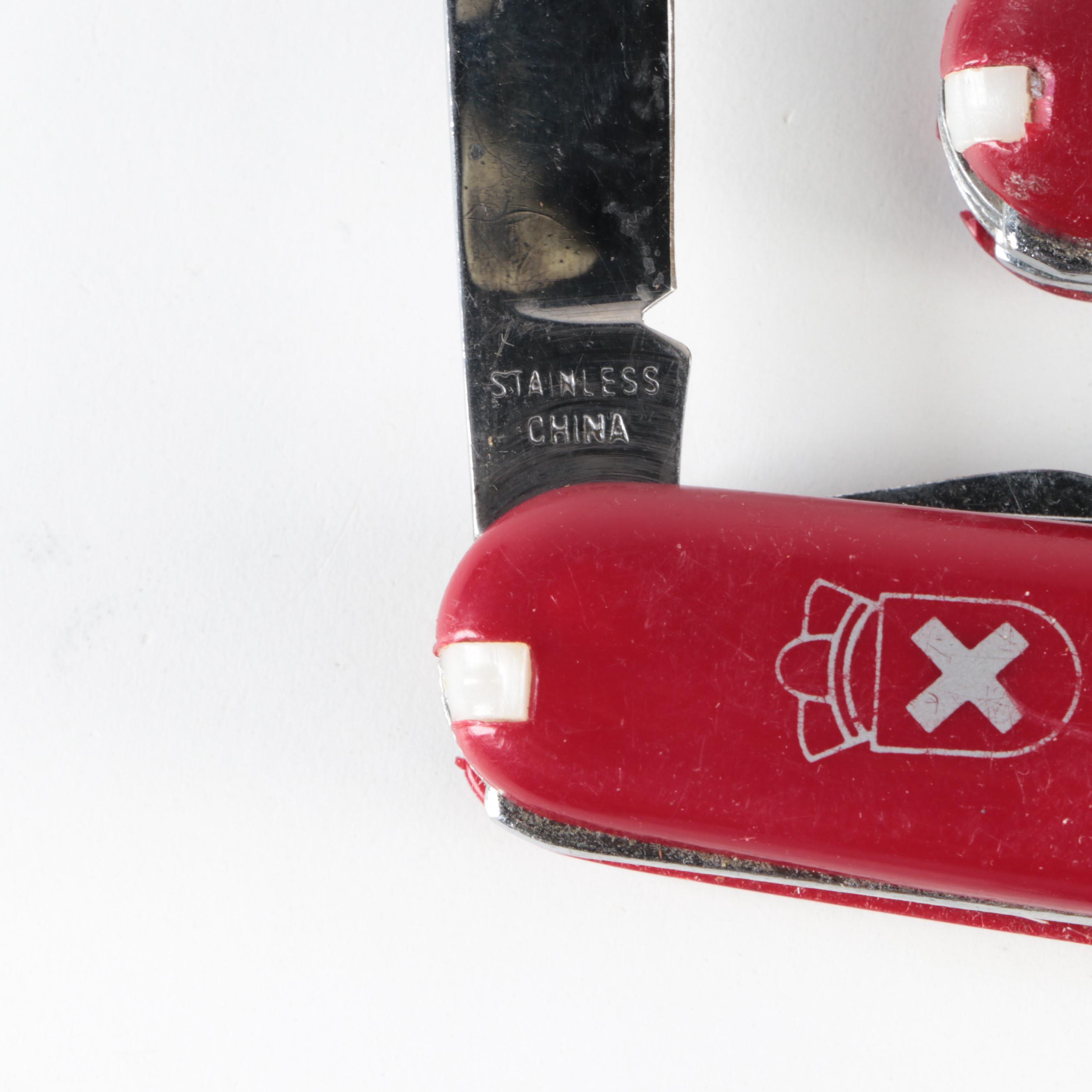 Wenger and Other Swiss Army Knives with Souvenir Pocket Knives