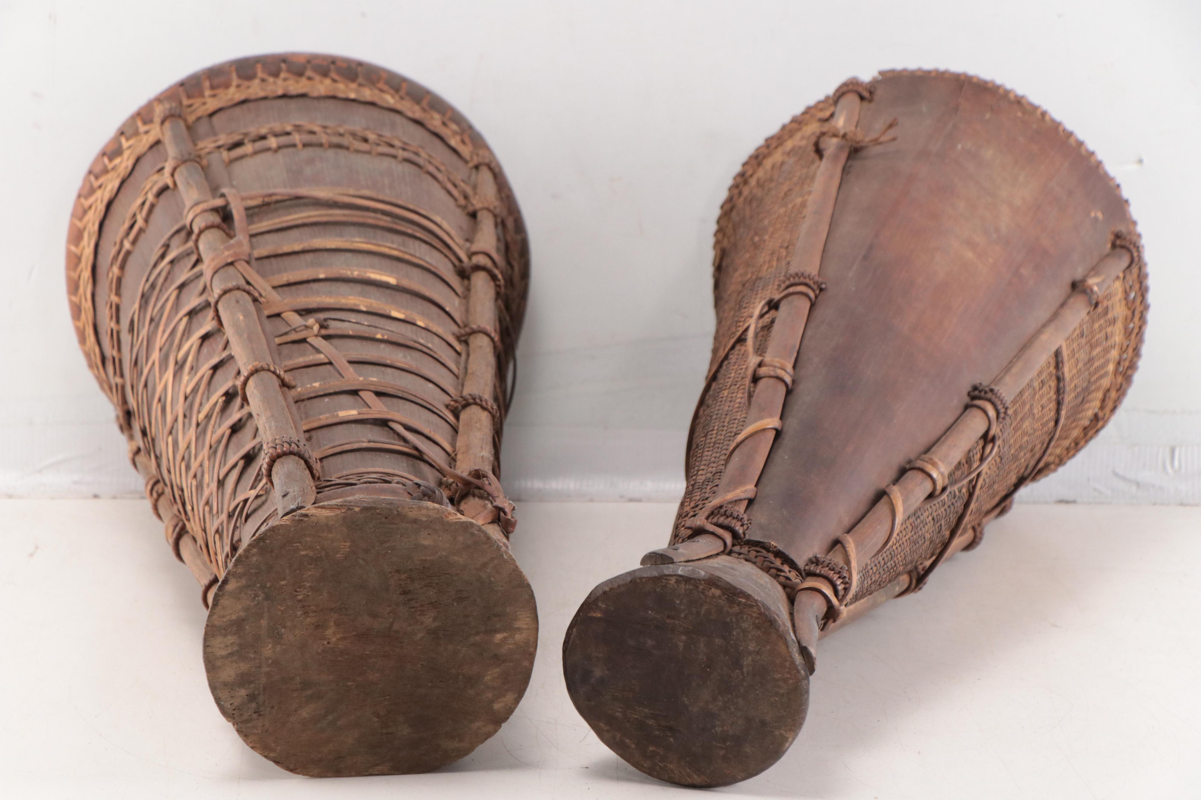 Iban Dayak (Indonesia) Woven Reed Rice Harvesting Baskets, Early 20th Century