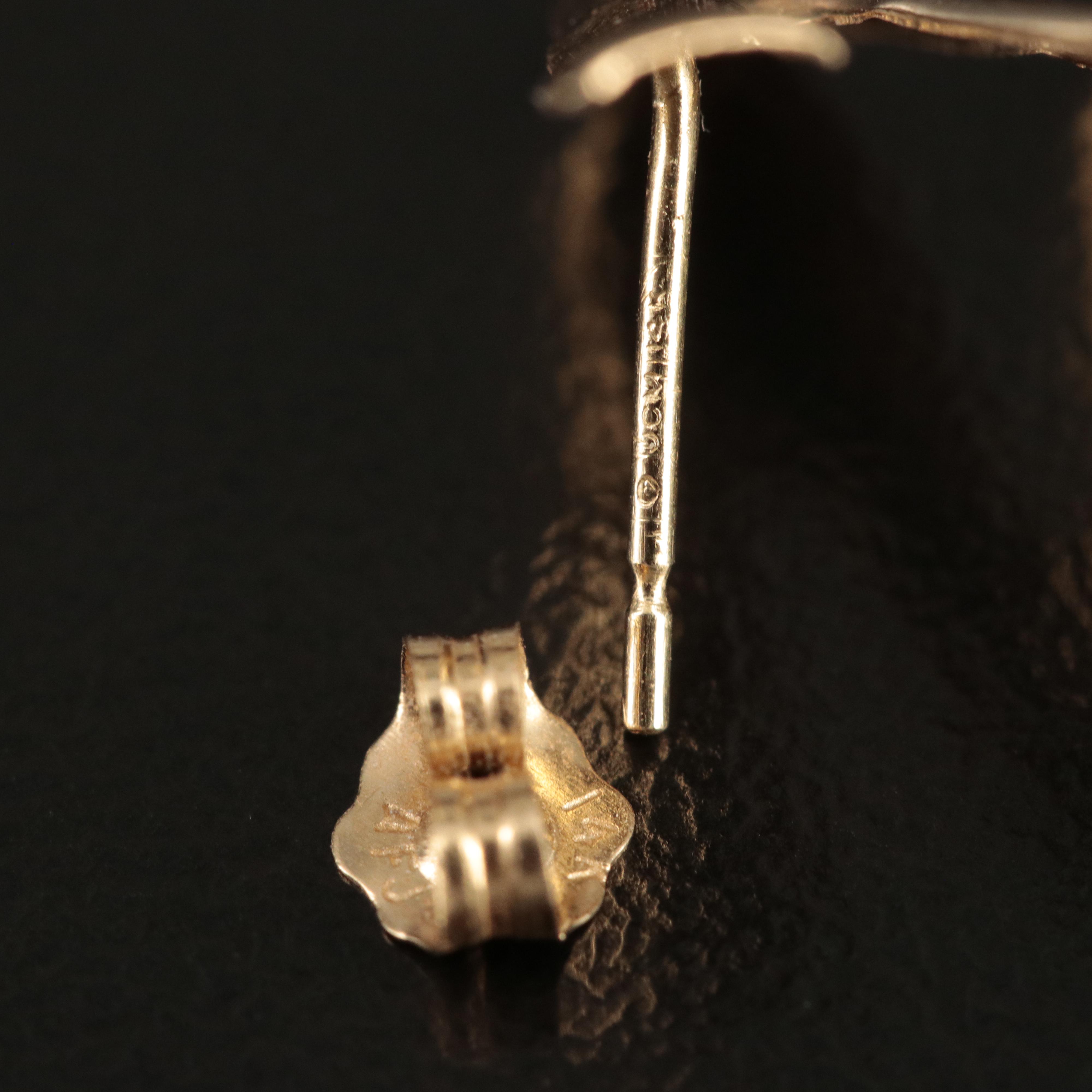 14K Squiggle Earrings