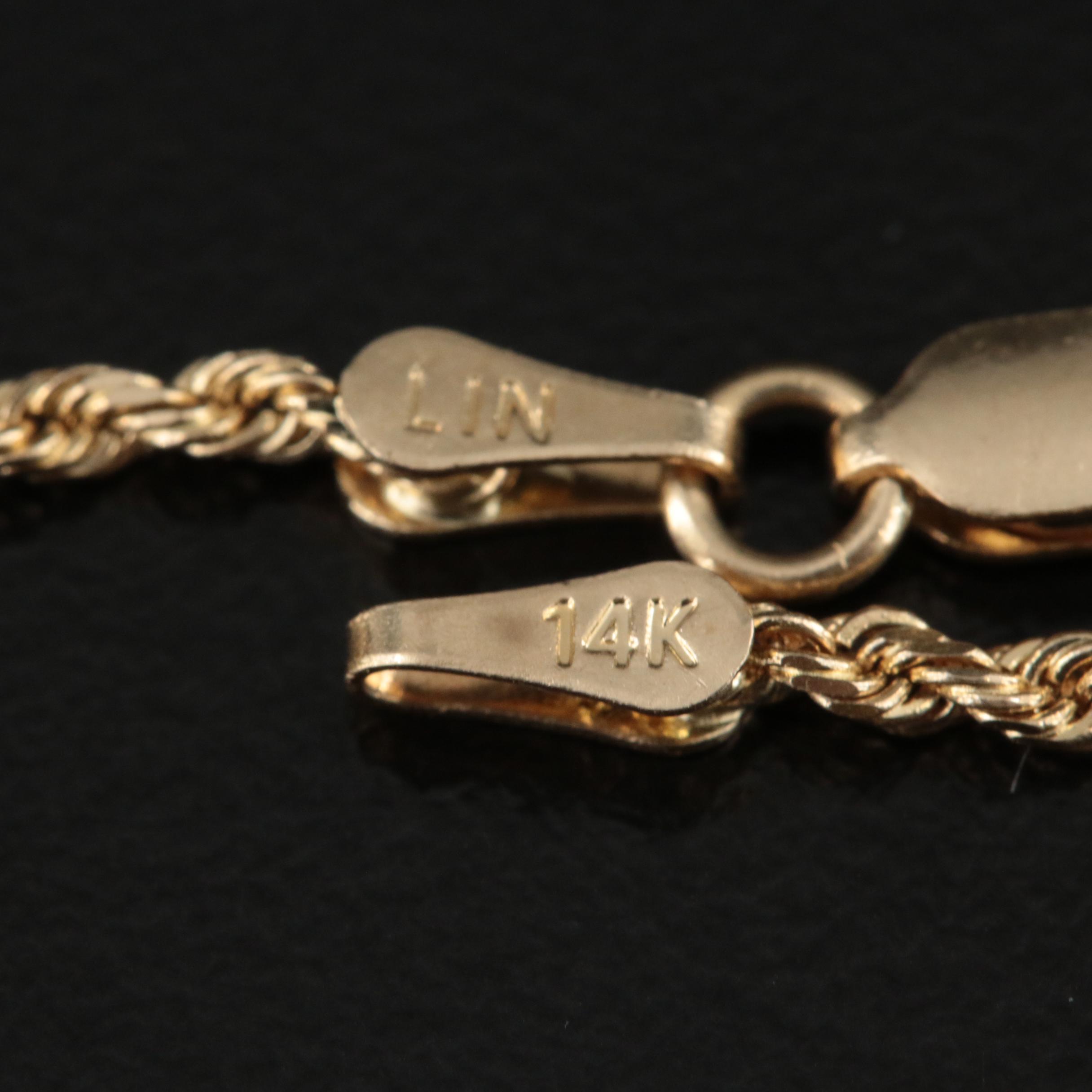 14K Rope Chain Necklace