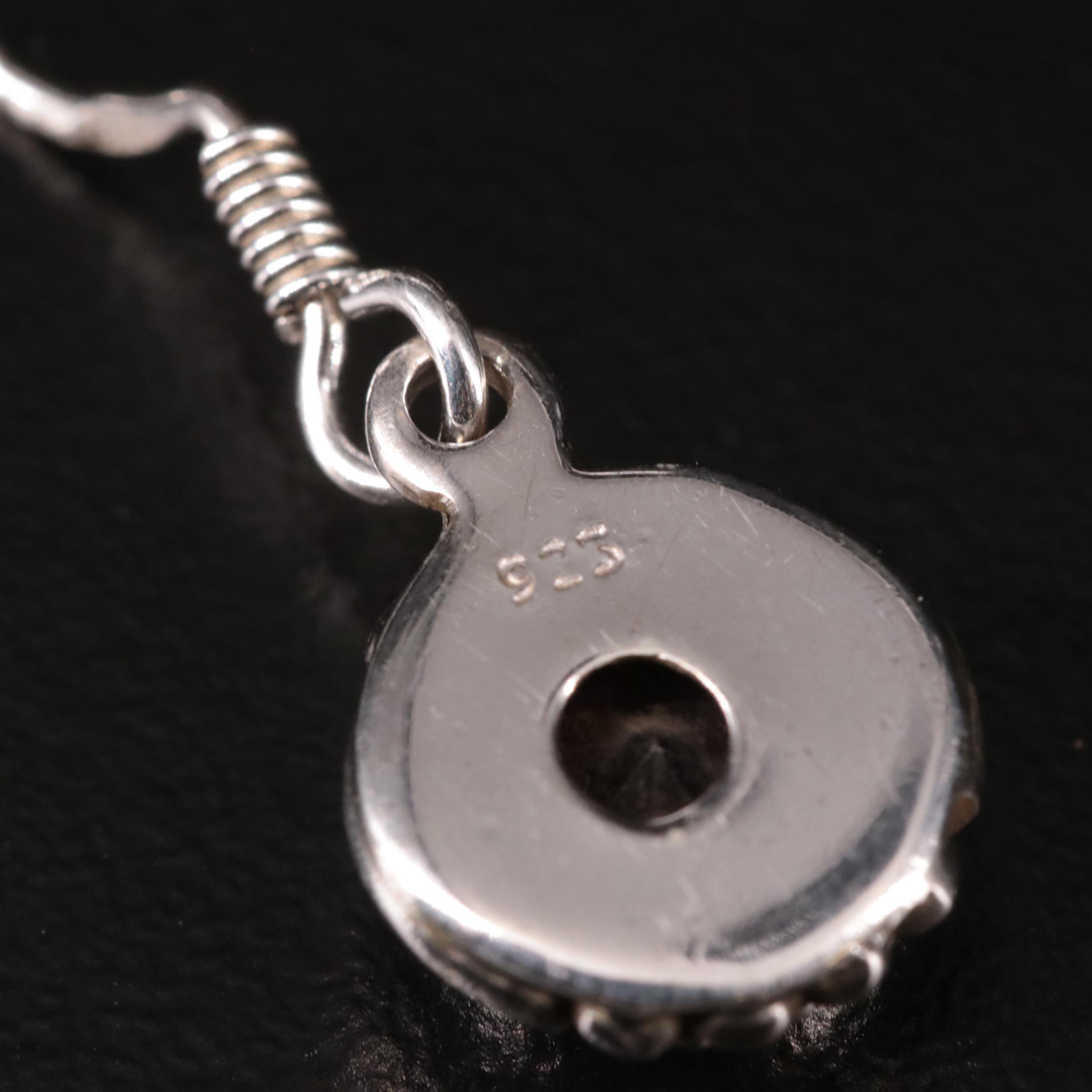 Sterling Amethyst Drop Earrings