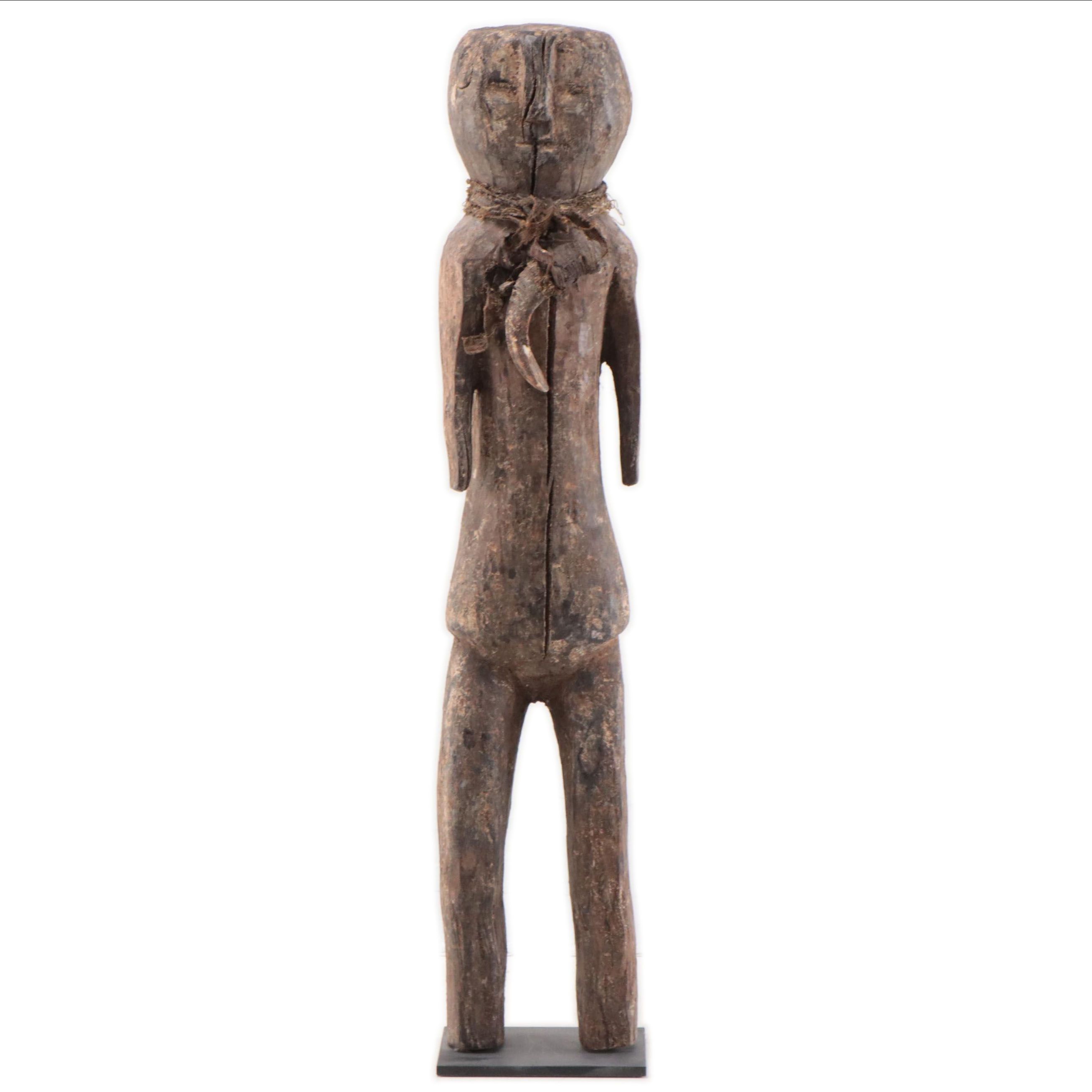 Moba (Togo) Hand-Carved Wood Divination Figure, Mid-20th Century