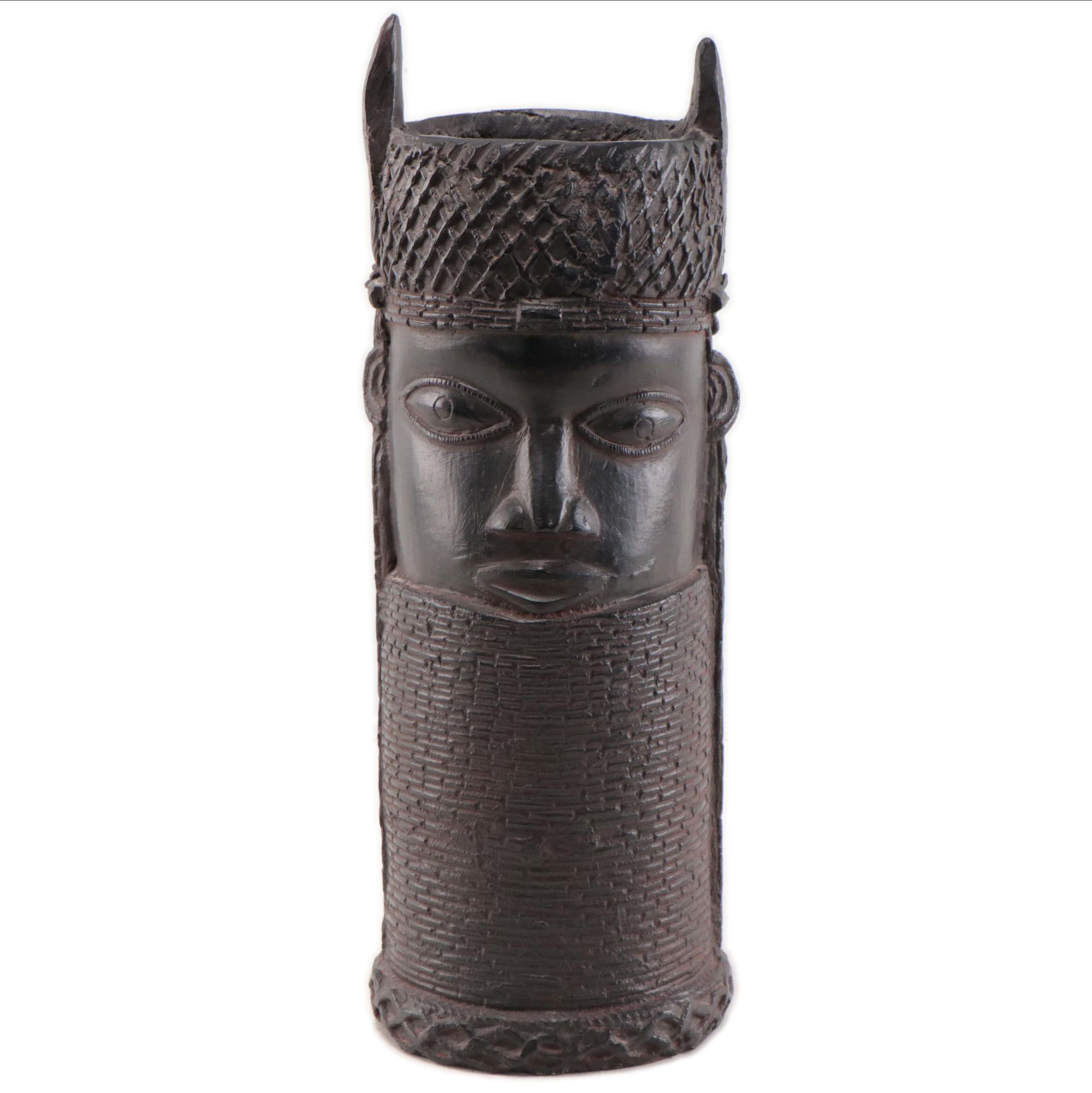 Austin Productions Inc. Cast Plaster of Benin Sculpture, Late 20th Century