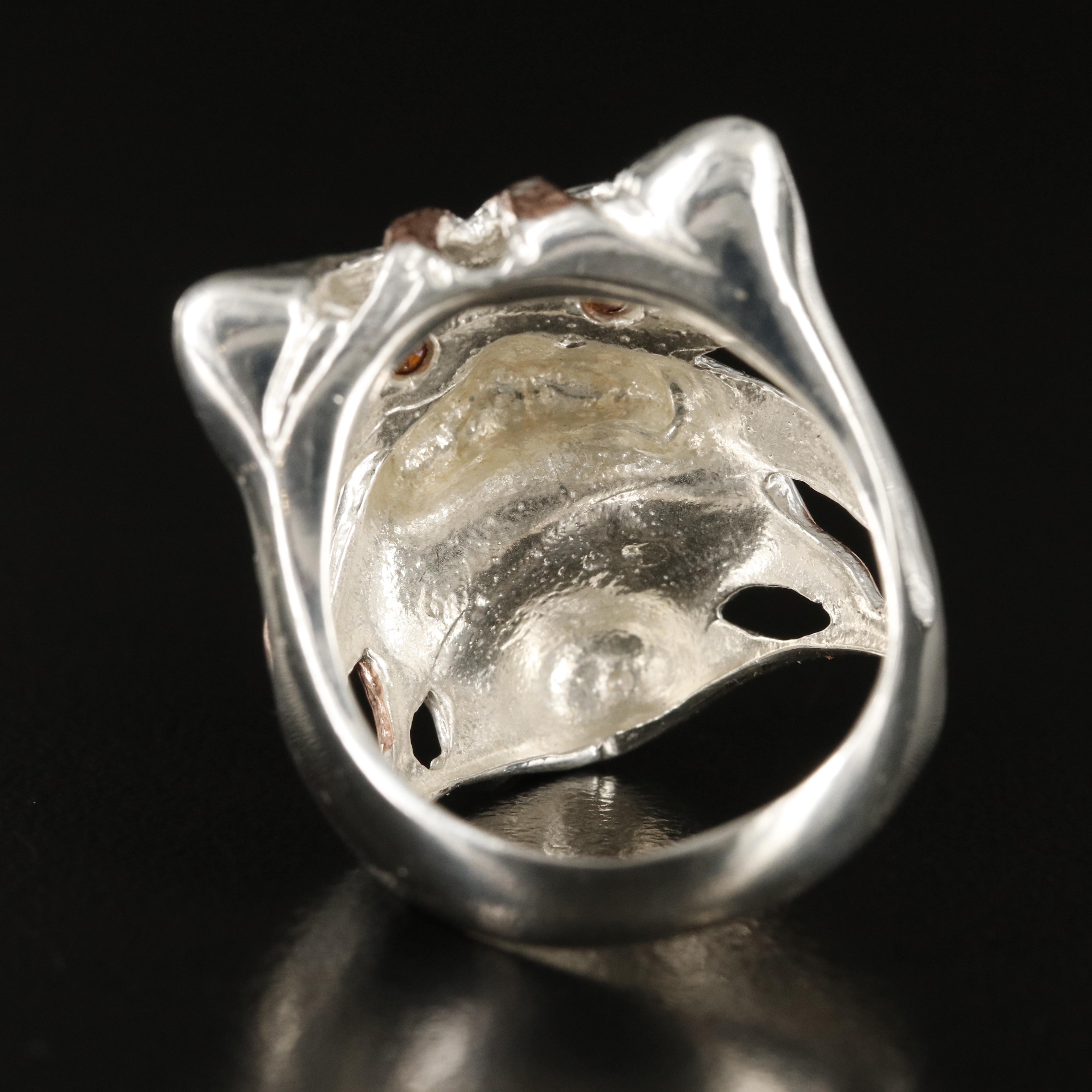 Sterling Garnet Tiger Ring