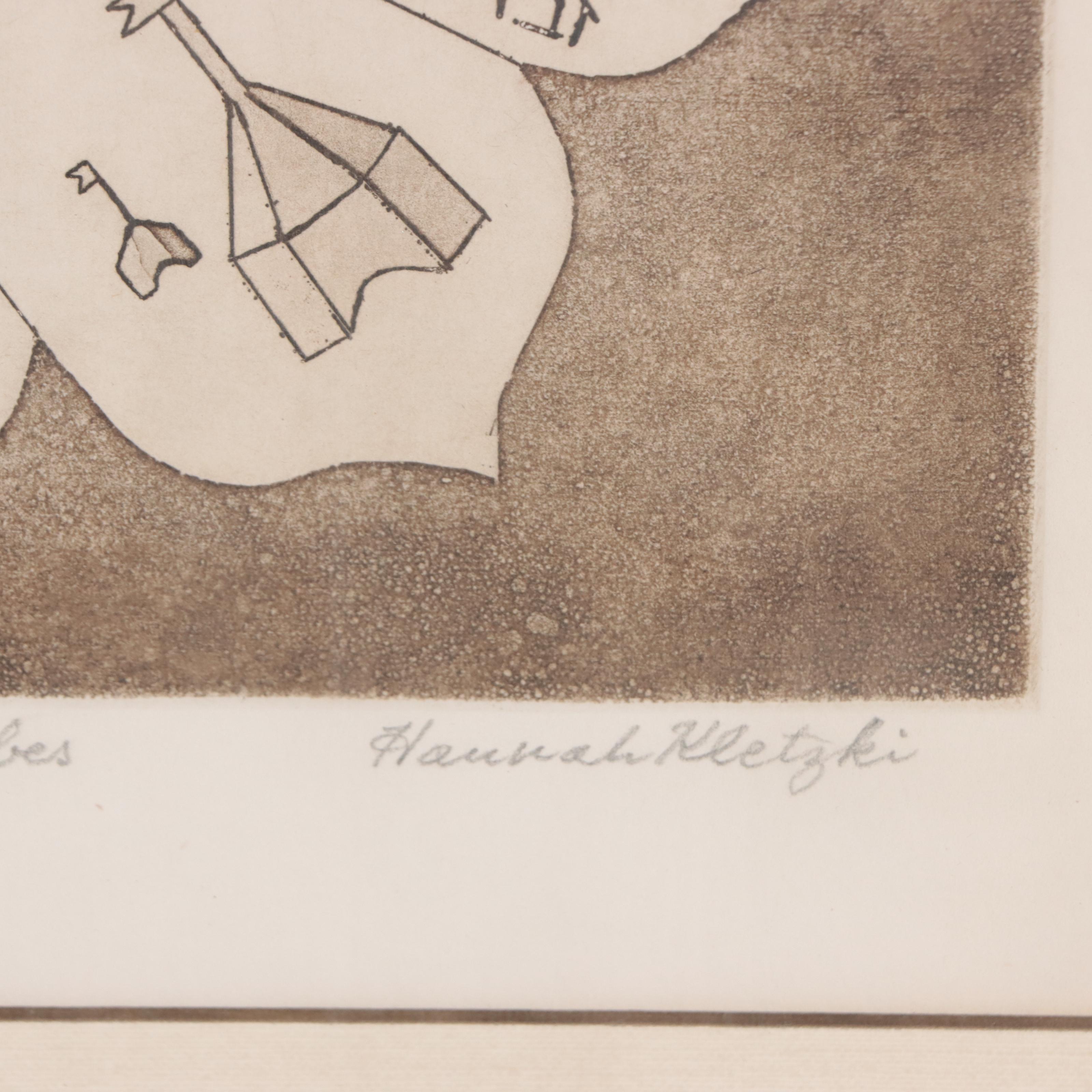 Hannah Kletzki Etching with Aquatint "The Twelve Tribes"