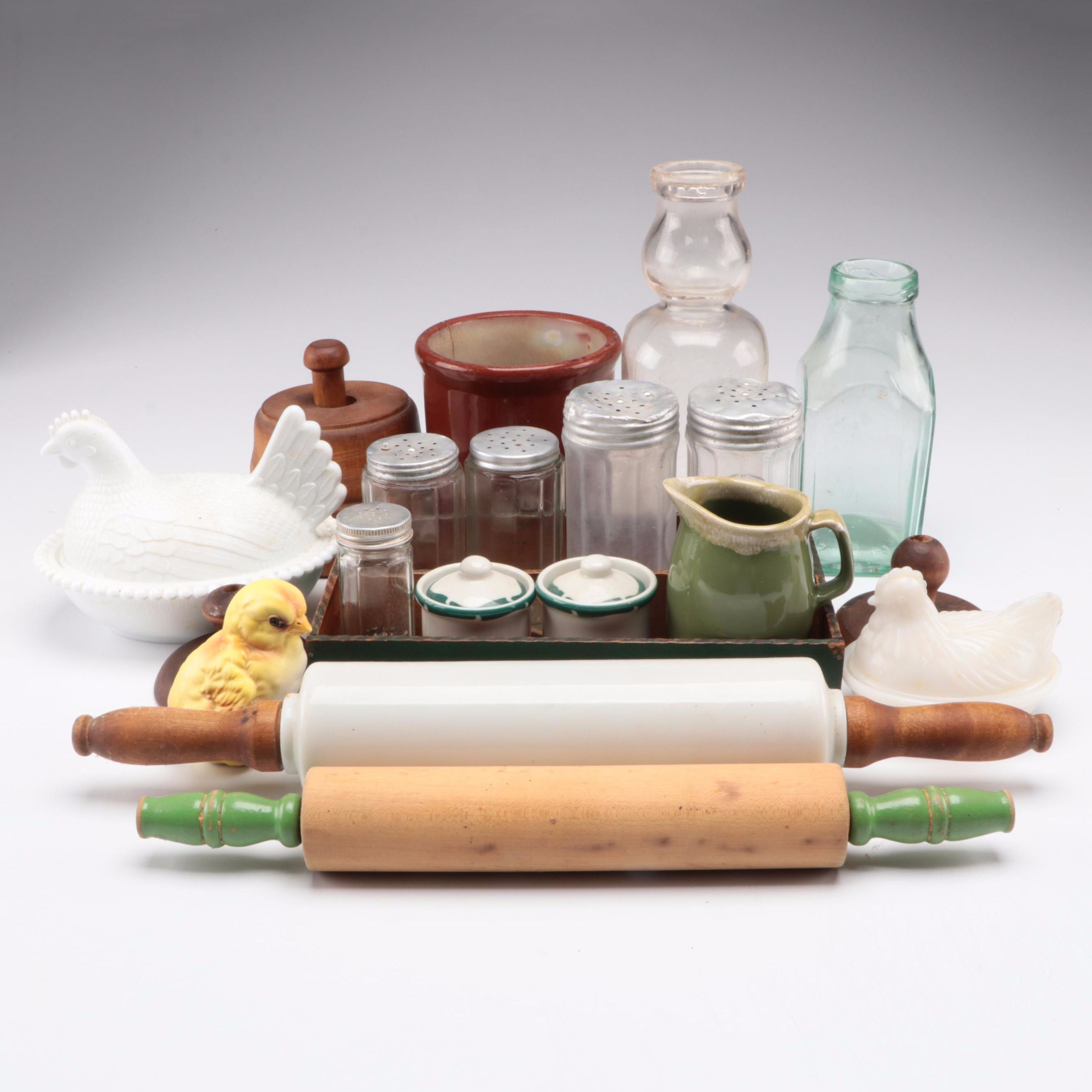 Wooden Butter Molds and Stamps with Other Kitchenware and Décor