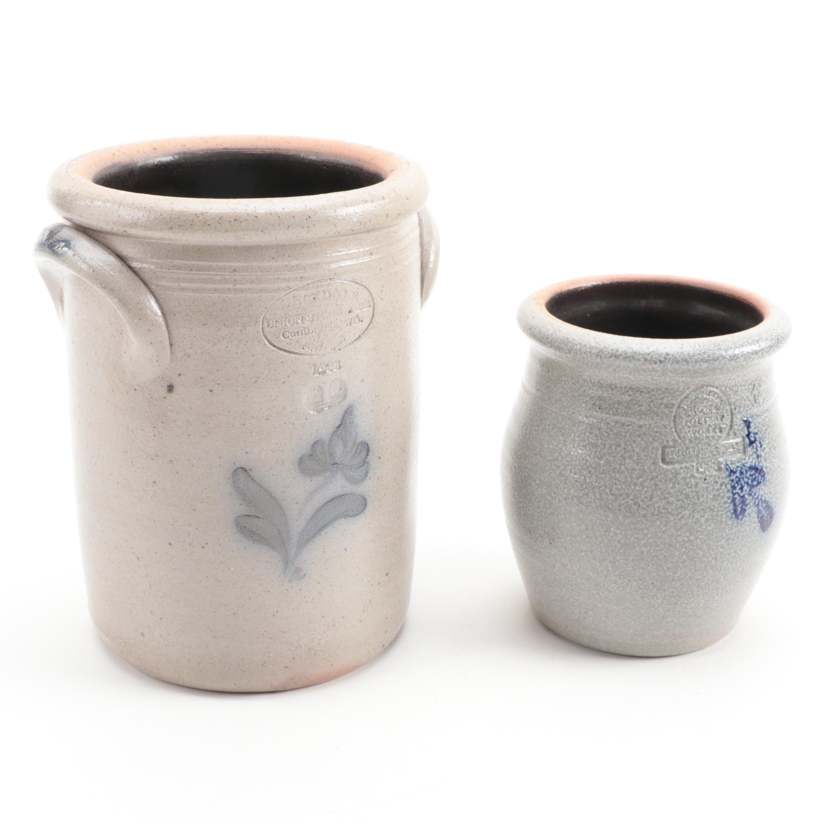 Hand-Carved Tidewater Crafts Shelf with Coffee Grinder, Crocks, Vases and More