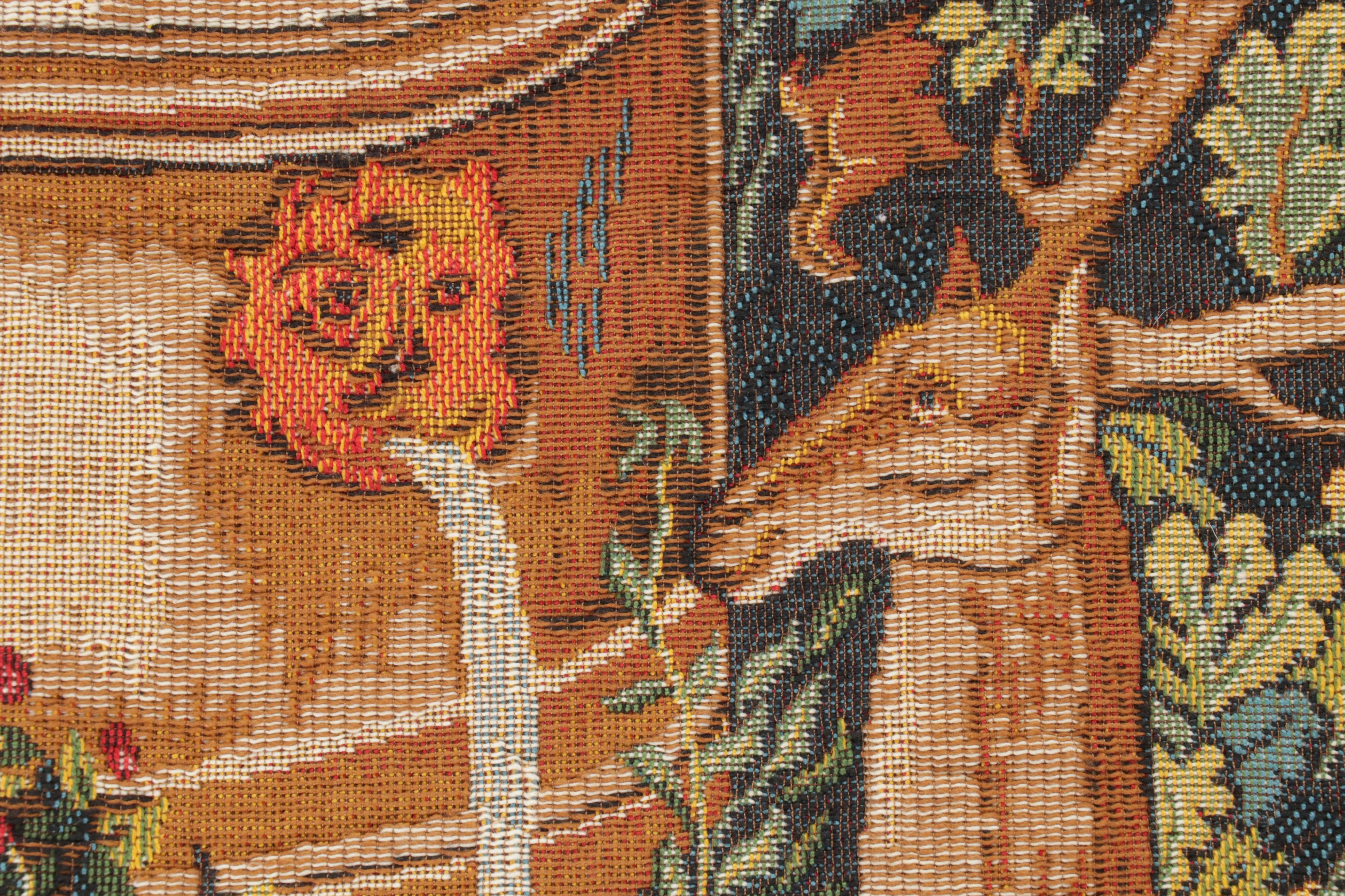 French Point des Meurins "Unicorn's Rising" Machine Woven Tapestry