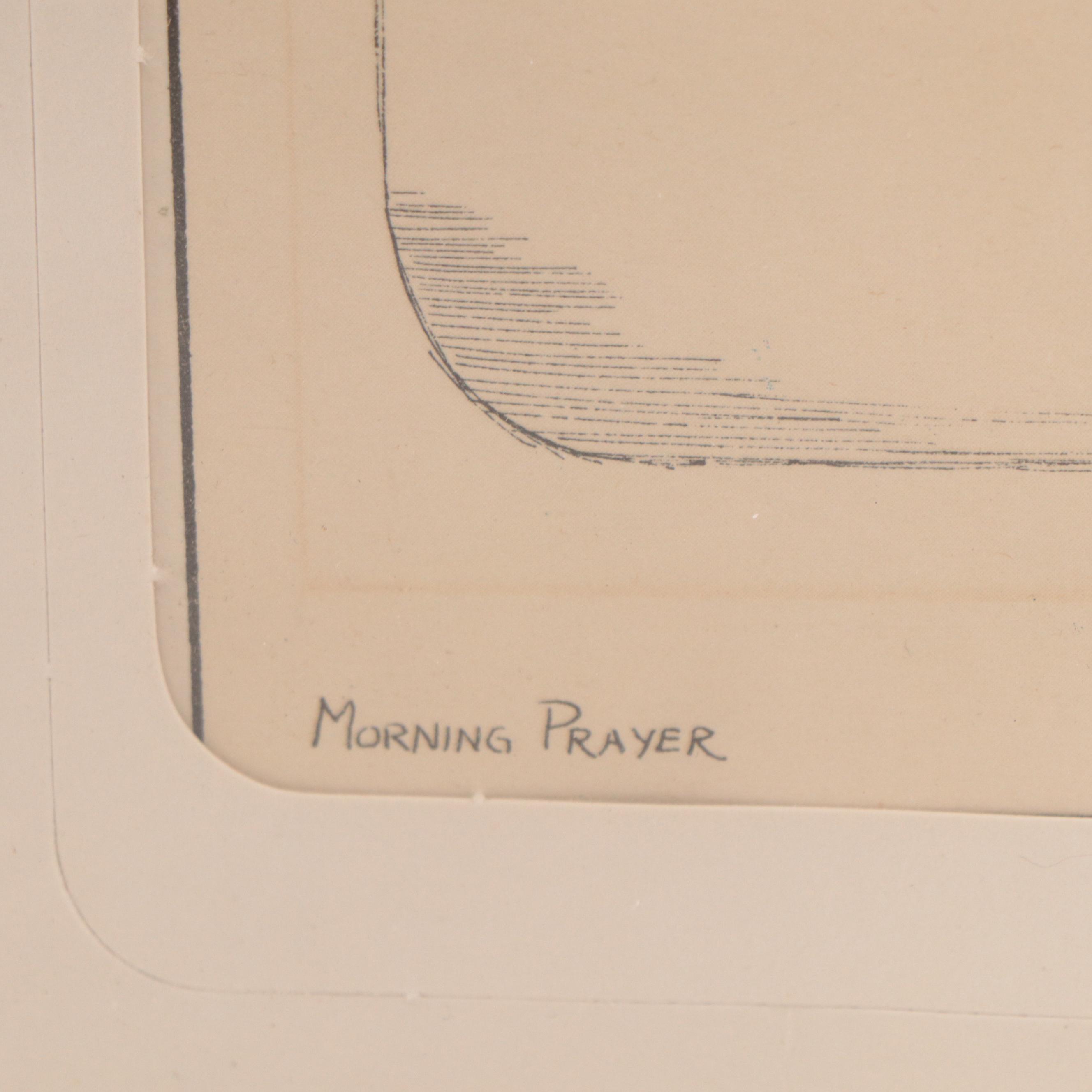 Lithograph After Sol Nodel of a Rabbi "Morning Prayer"