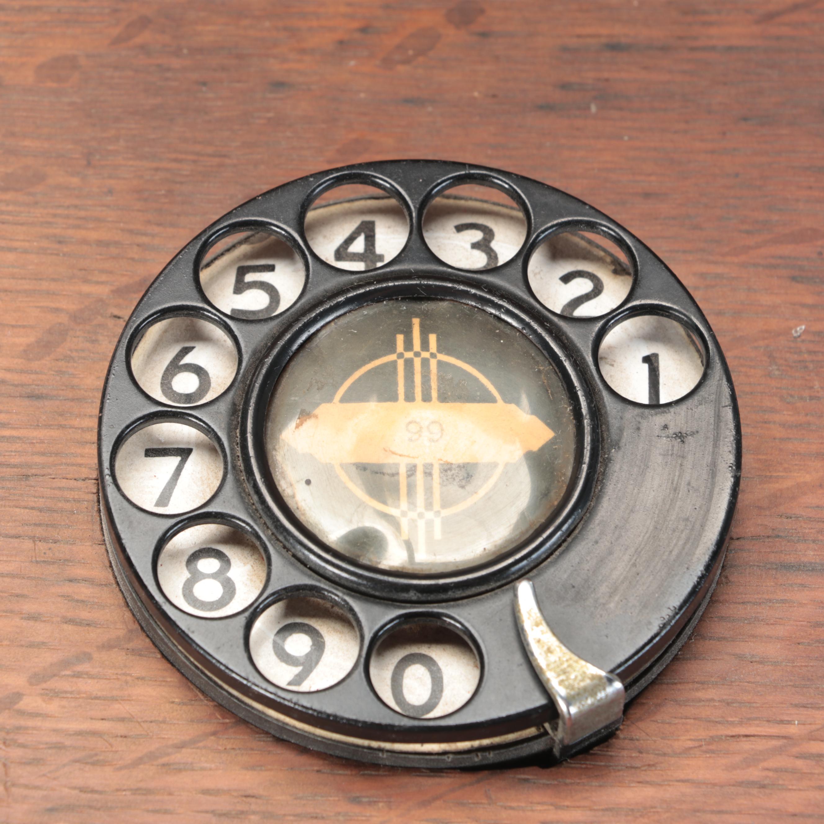 Stromberg-Carlson Oak Cabinet Wall Mount Telephone With Rotary Dial