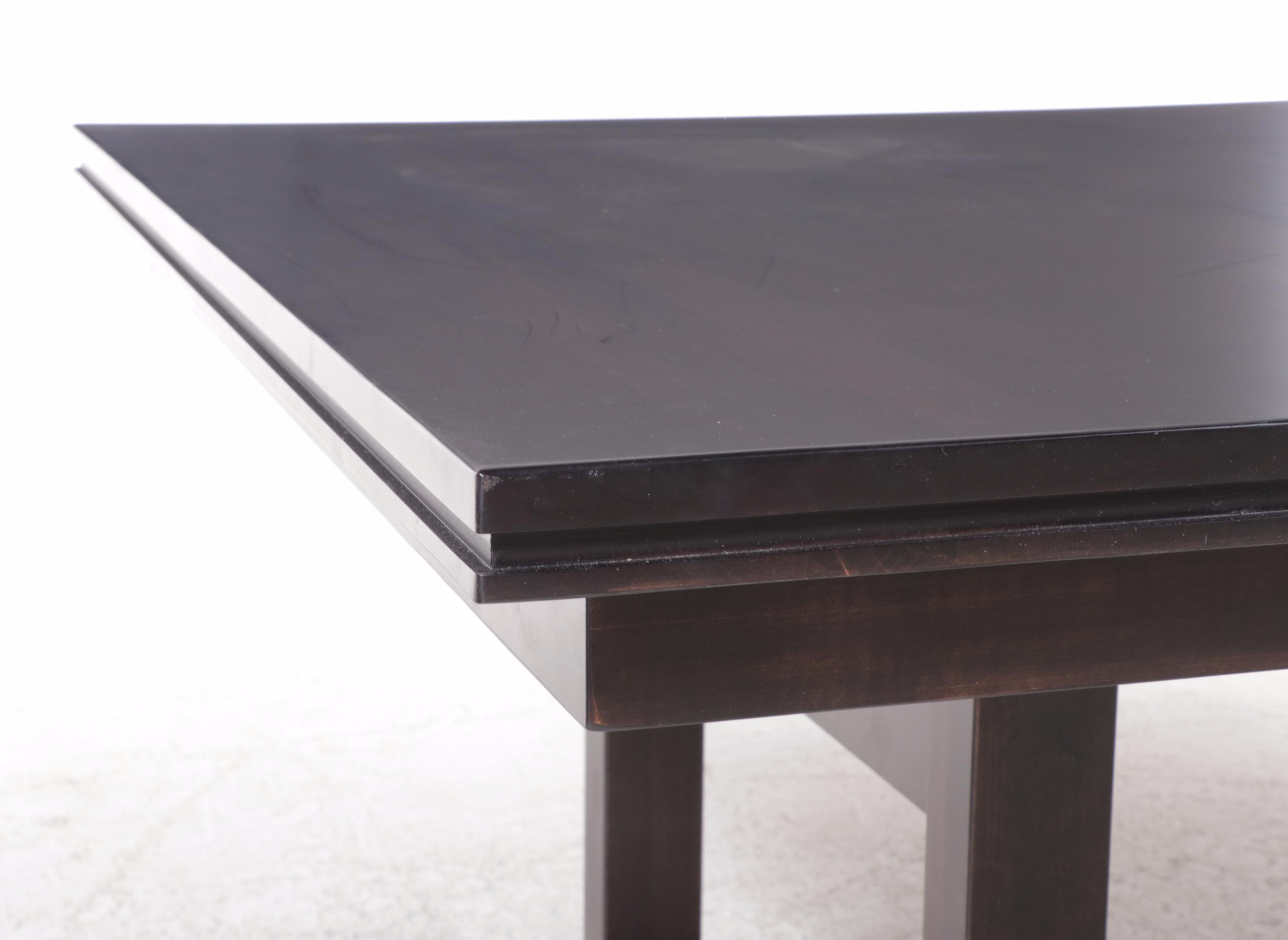 Trailway "Soho" Maple Dining Table Plus Six Arhaus Upholstered Side Chairs