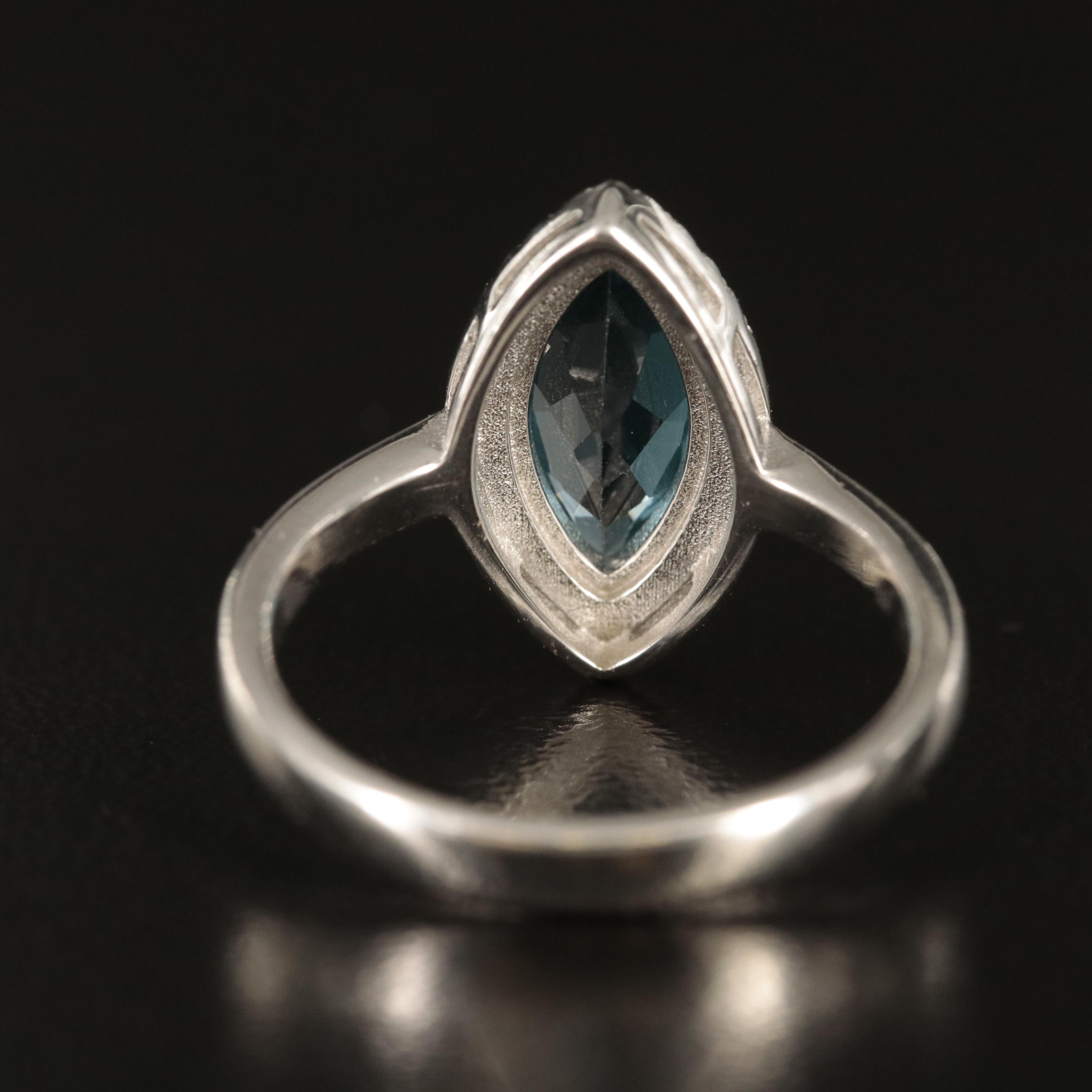 Sterling Topaz and Cubic Zirconia Ring