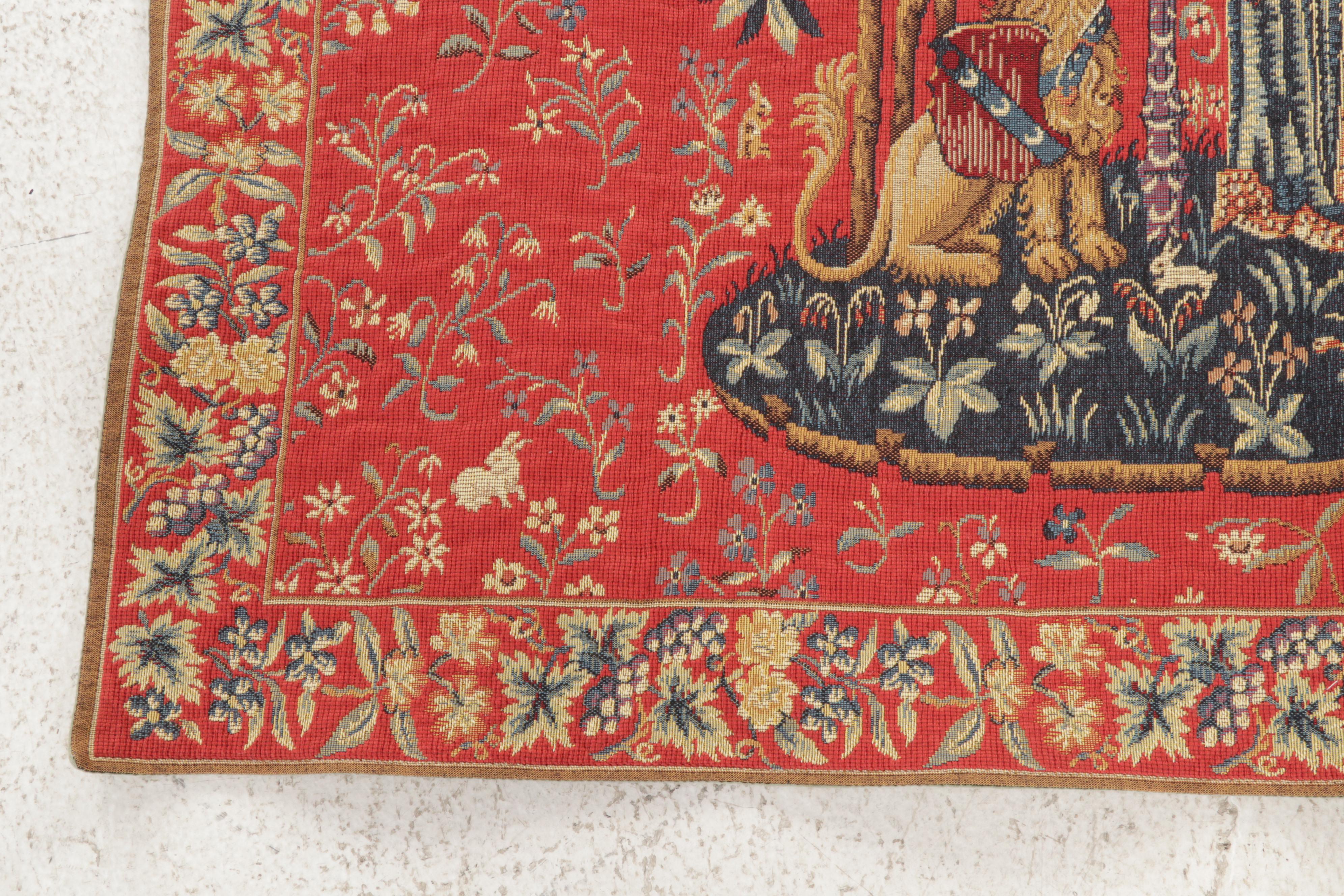 French Point des Meurins "The Touch" Machine Woven Tapestry