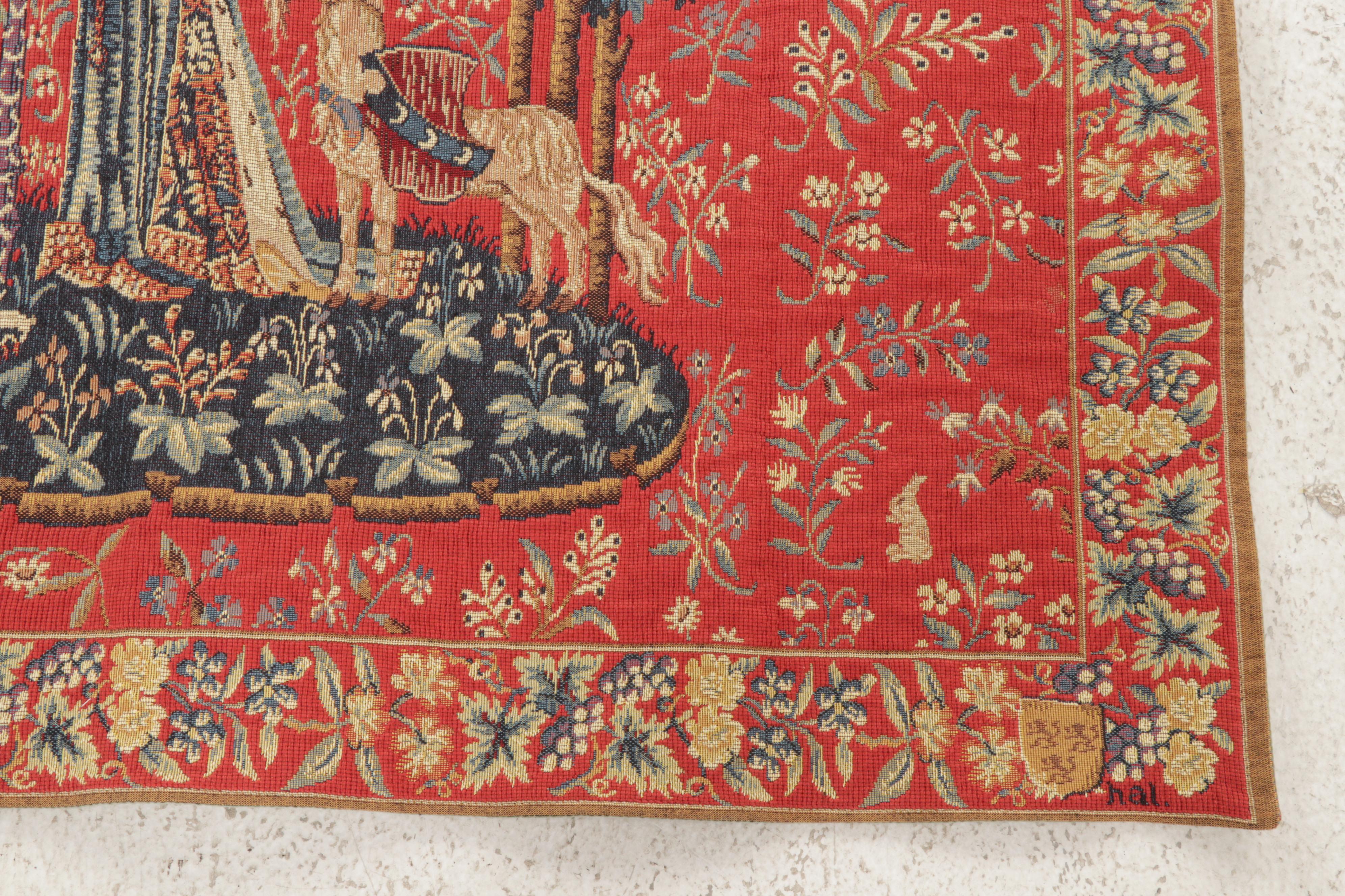 French Point des Meurins "The Touch" Machine Woven Tapestry