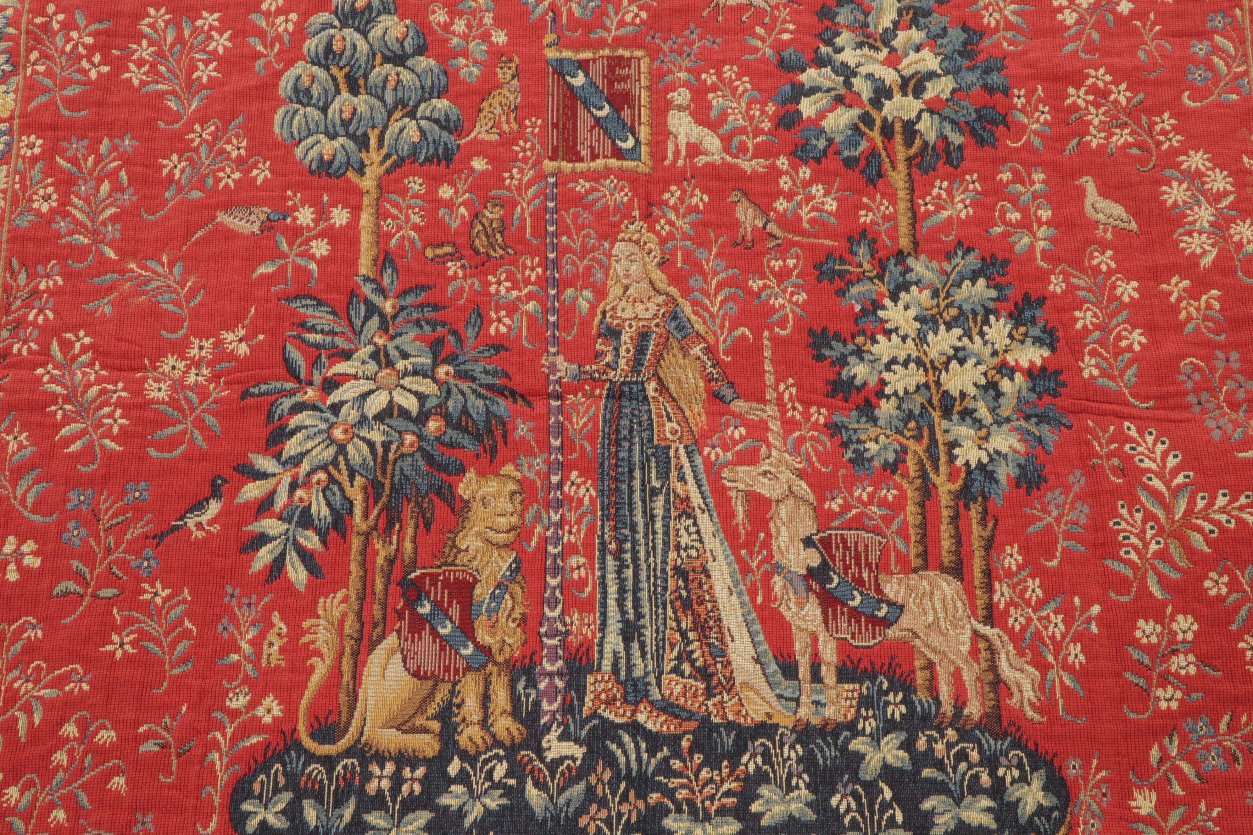 French Point des Meurins "The Touch" Machine Woven Tapestry