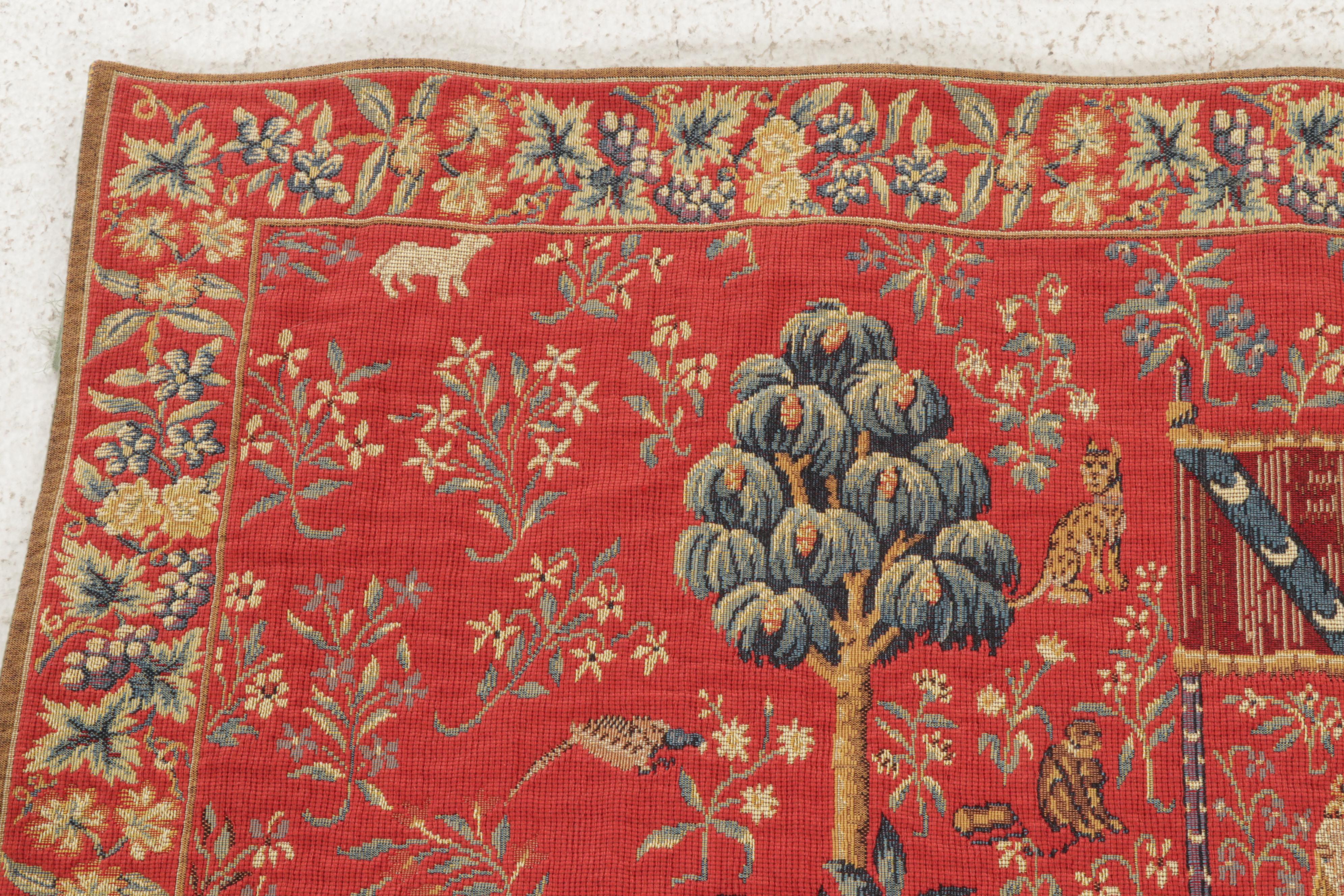 French Point des Meurins "The Touch" Machine Woven Tapestry