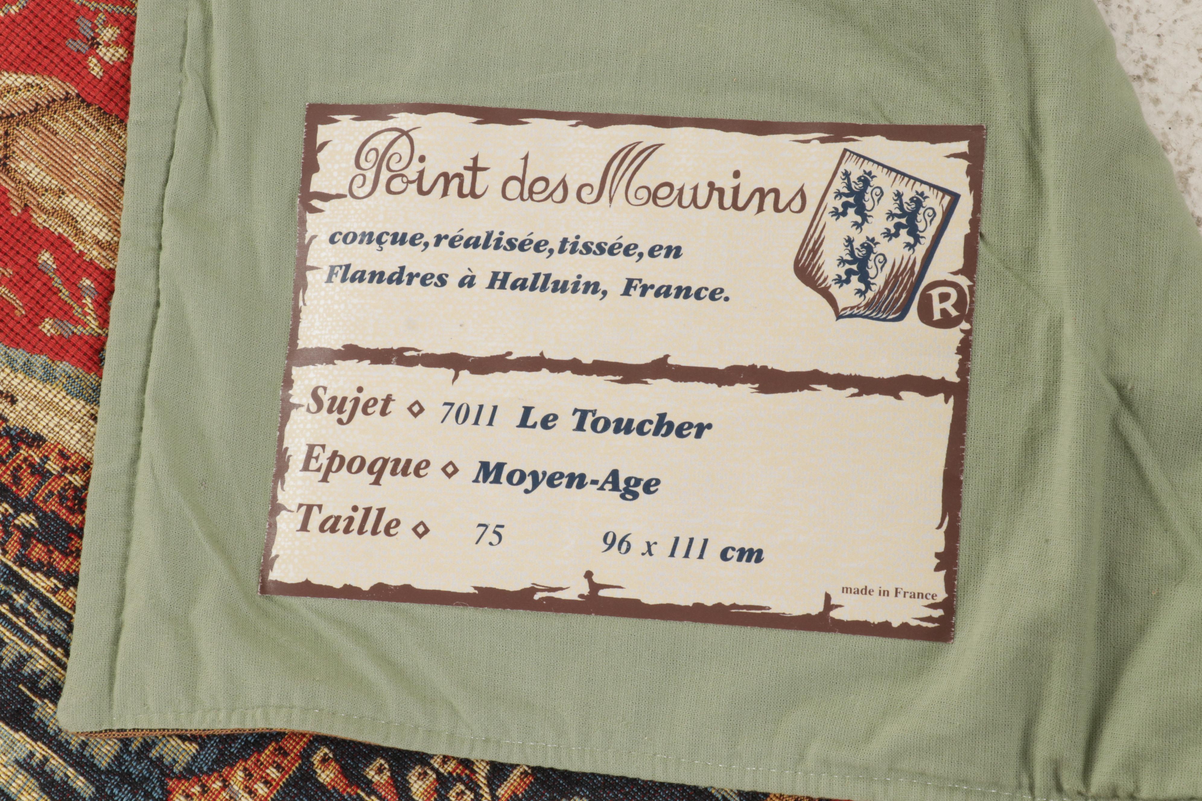 French Point des Meurins "The Touch" Machine Woven Tapestry