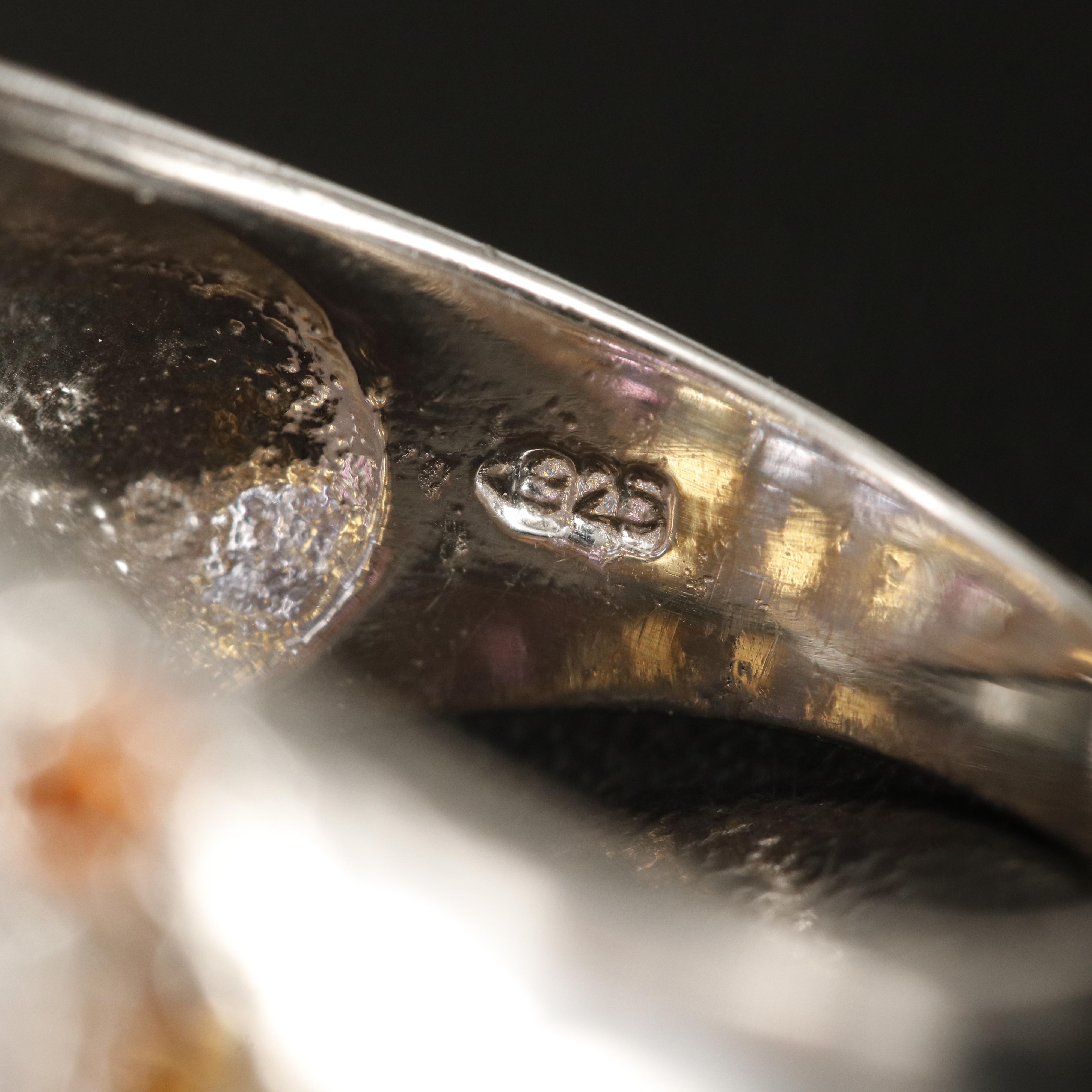 Sterling Tanzanite, Citrine and Rhodolite Garnet Domed Ring