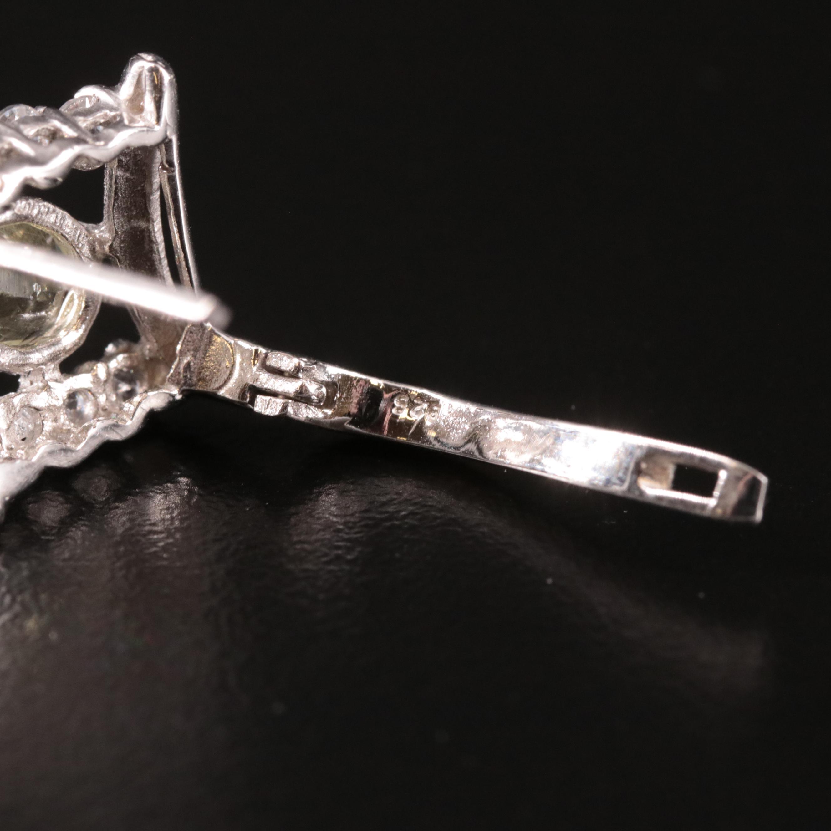 Sterling Citrine and Cubic Zirconia Earrings