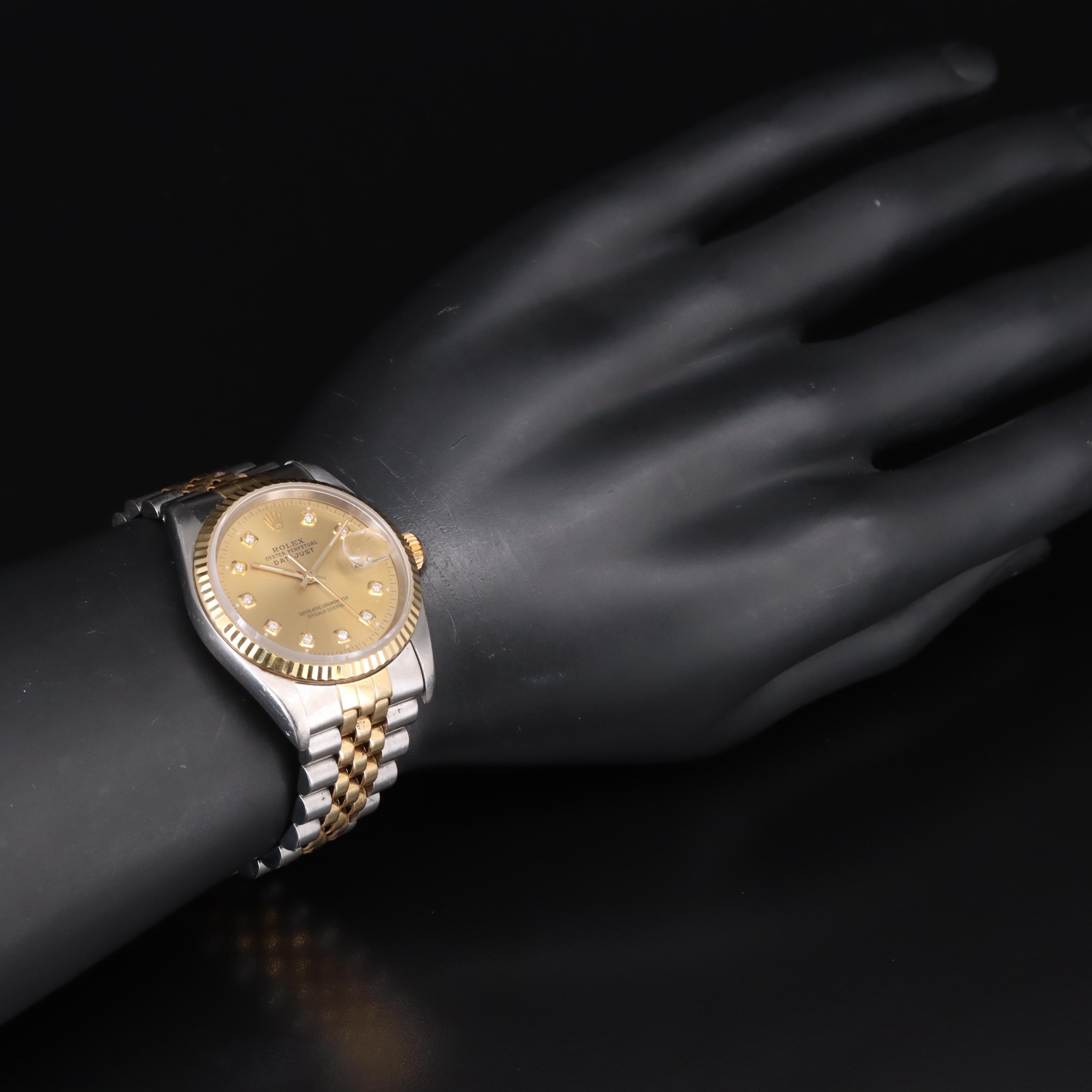 1990 18K and Stainless Steel Rolex Oyster Perpetual Datejust