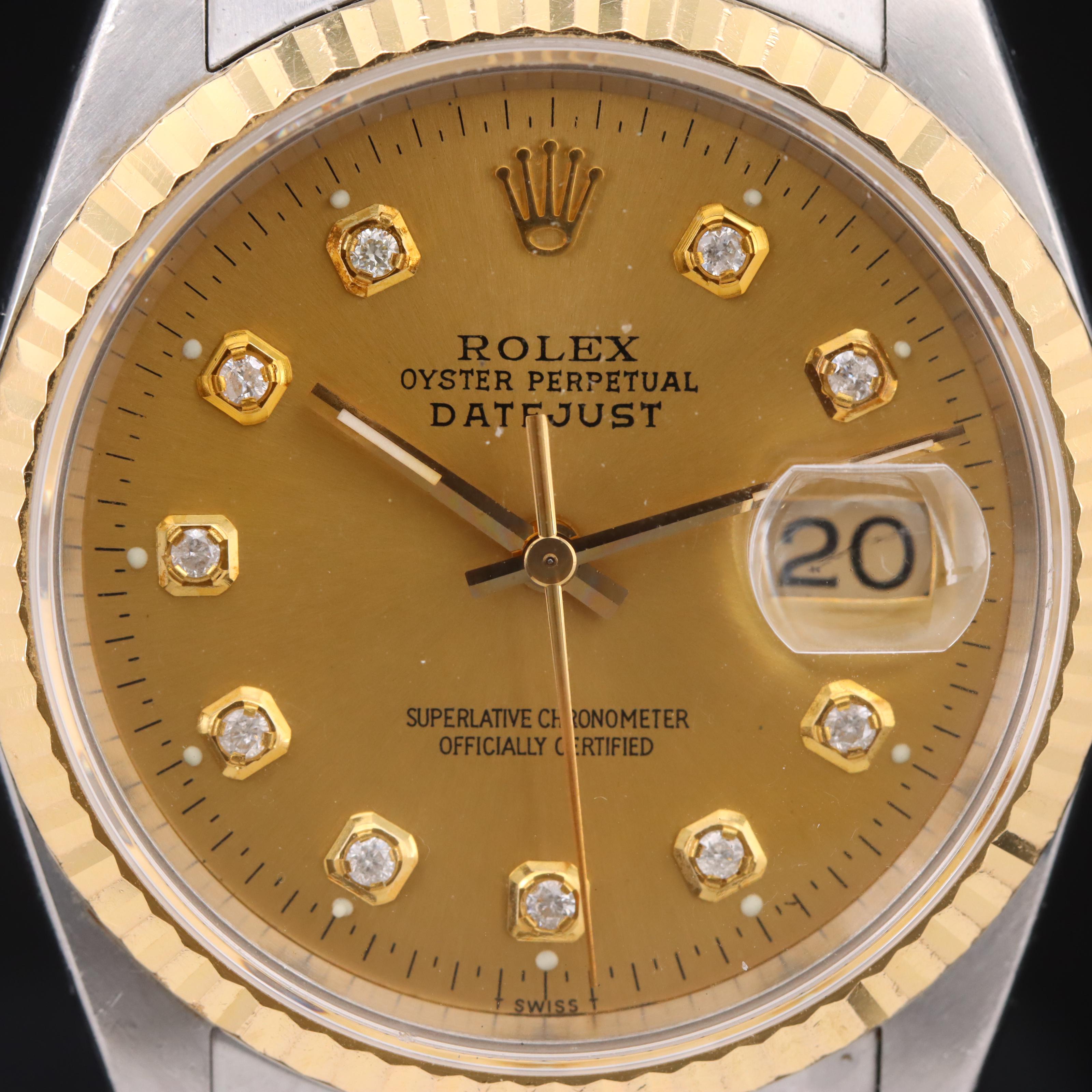 1990 18K and Stainless Steel Rolex Oyster Perpetual Datejust