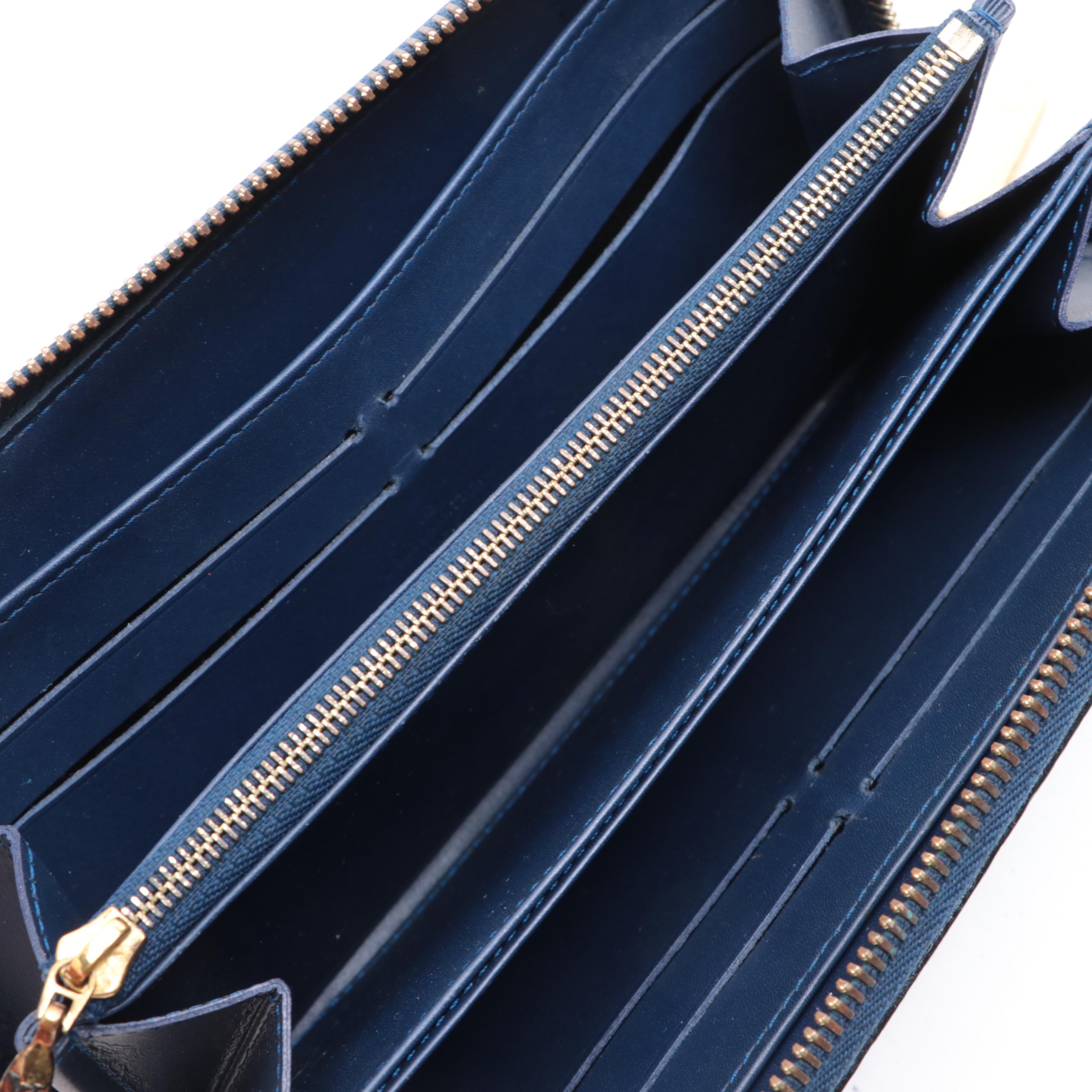 Louis Vuitton Zippy Wallet in Grand Blue Monogram Vernis