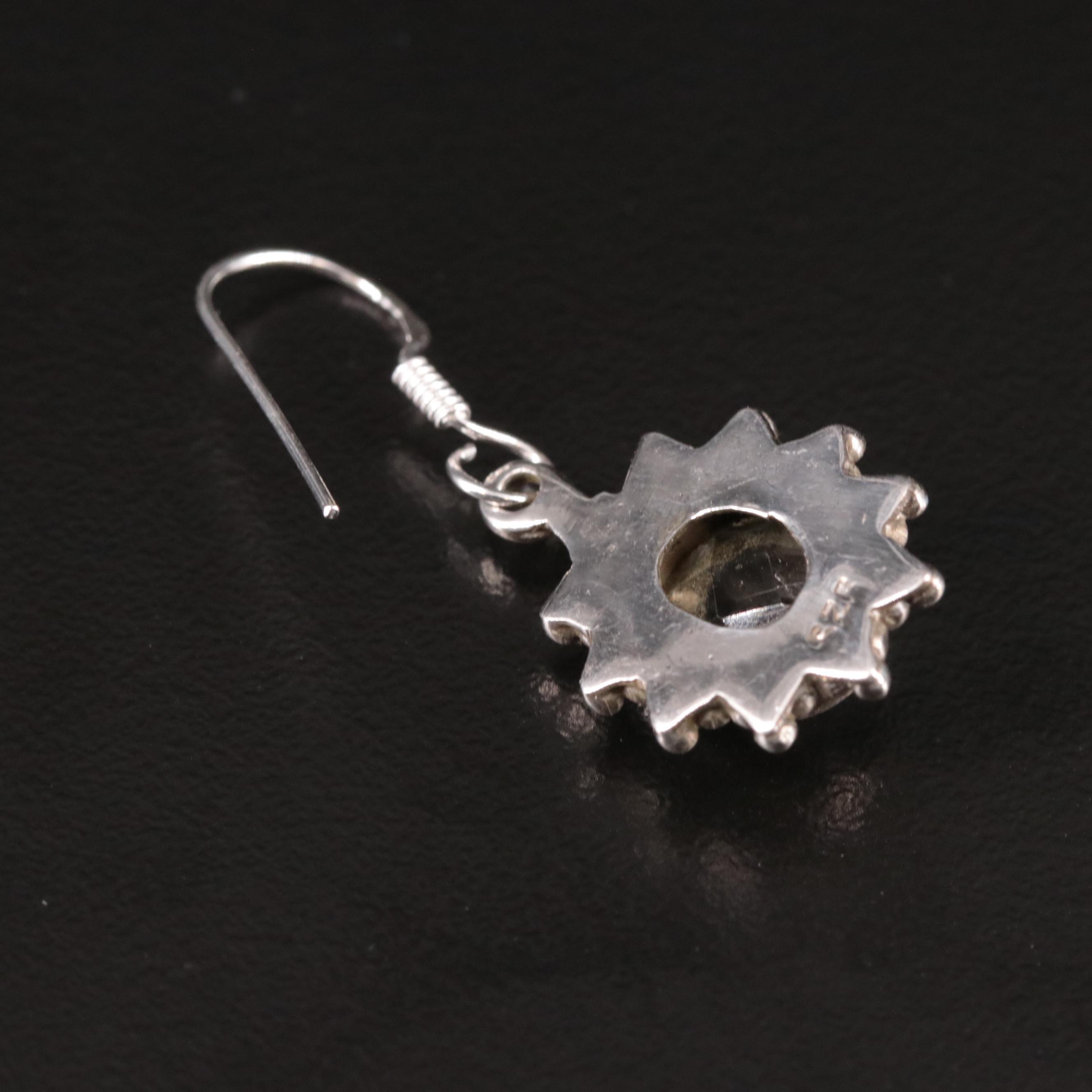 Sterling Prasiolite Drop Earrings