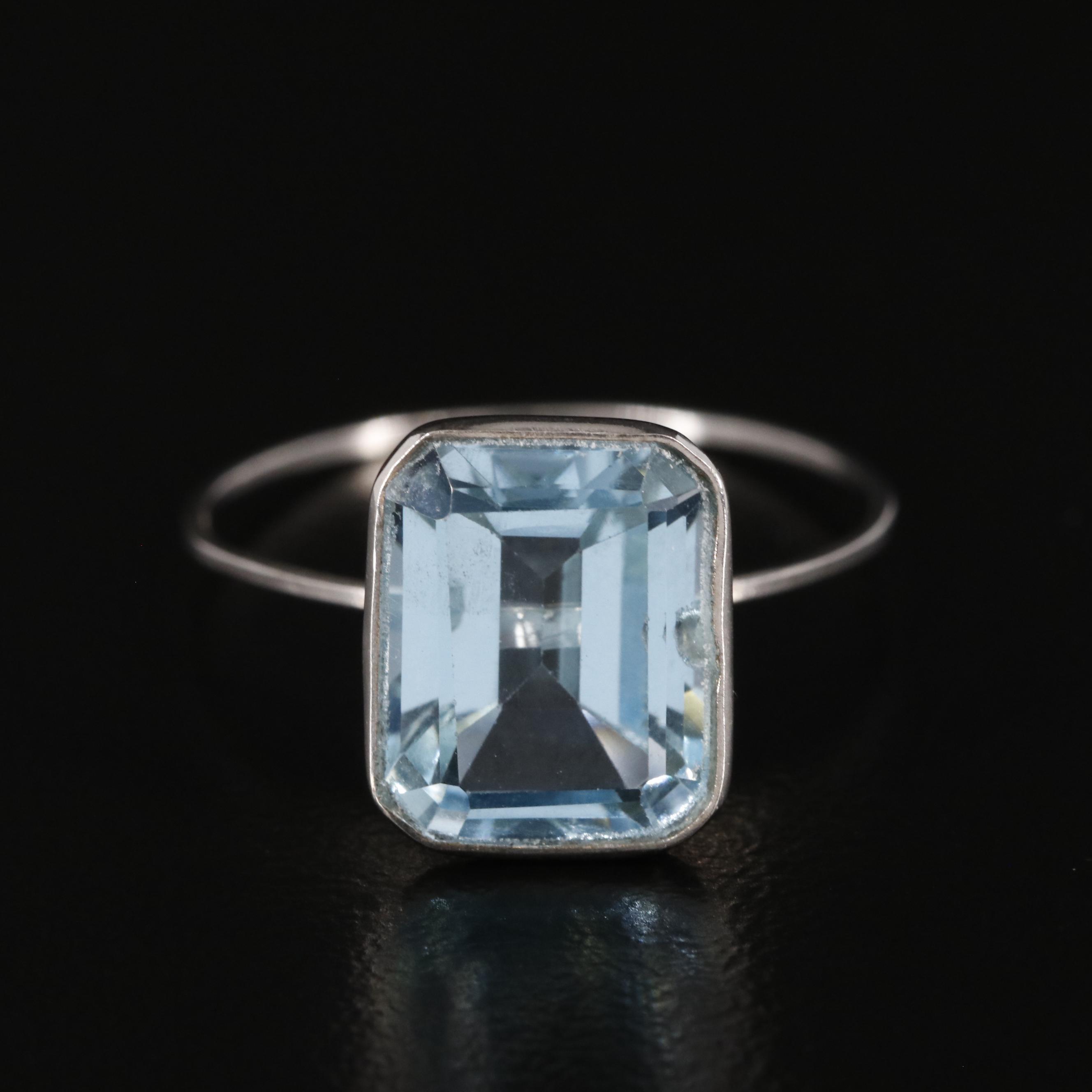 14K Blue Topaz Ring