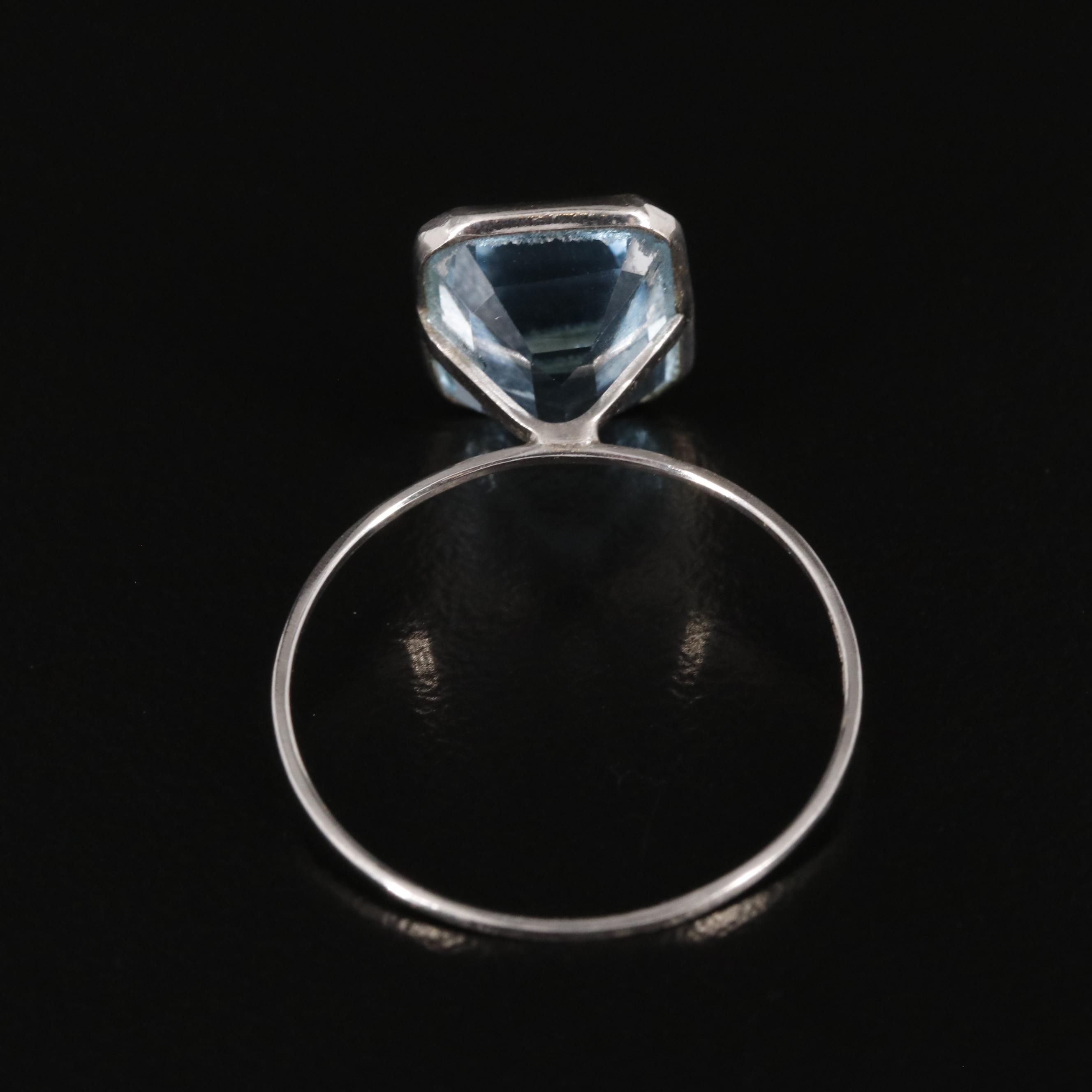 14K Blue Topaz Ring