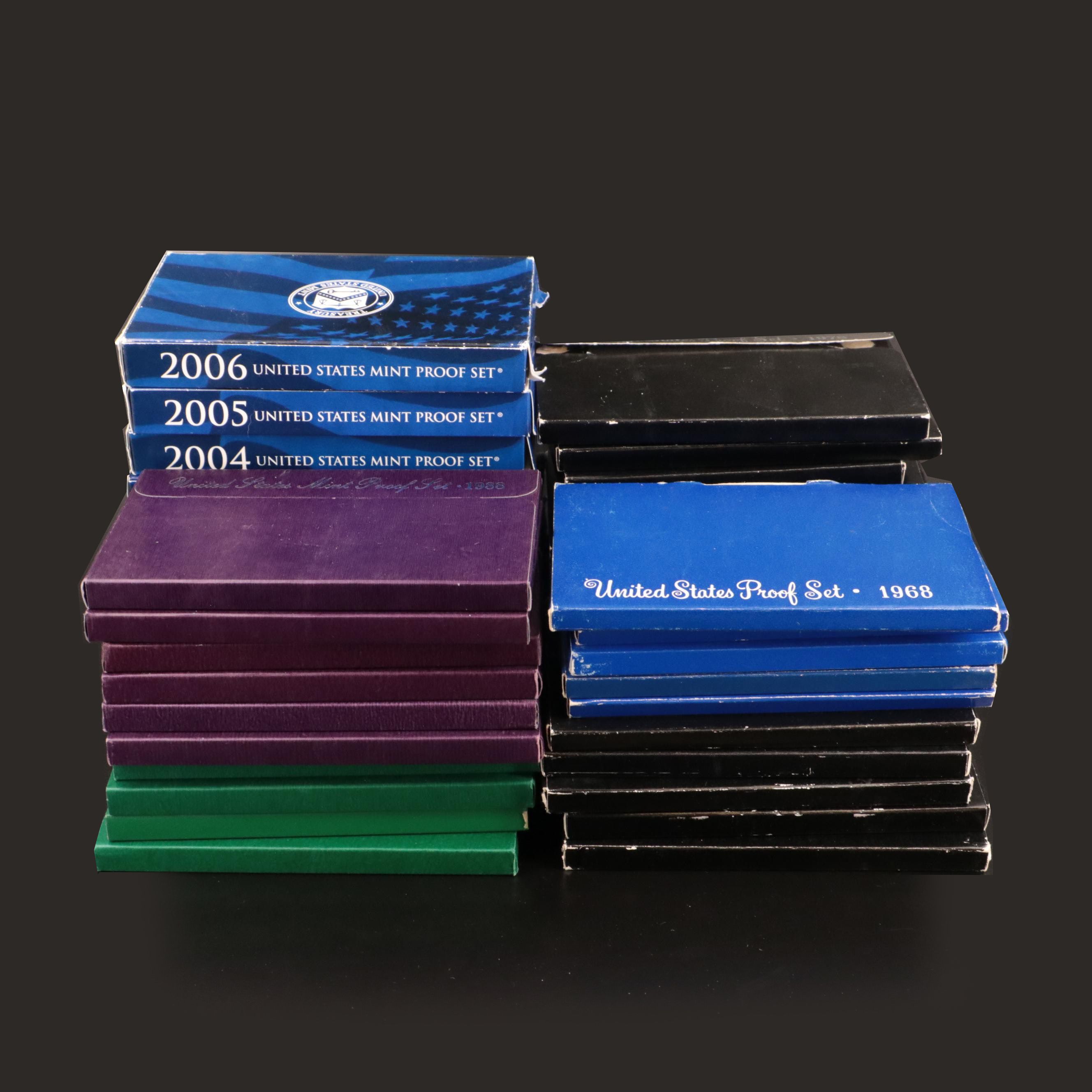 Thirty-Nine Different U.S. Mint Proof Sets, 1968–2006