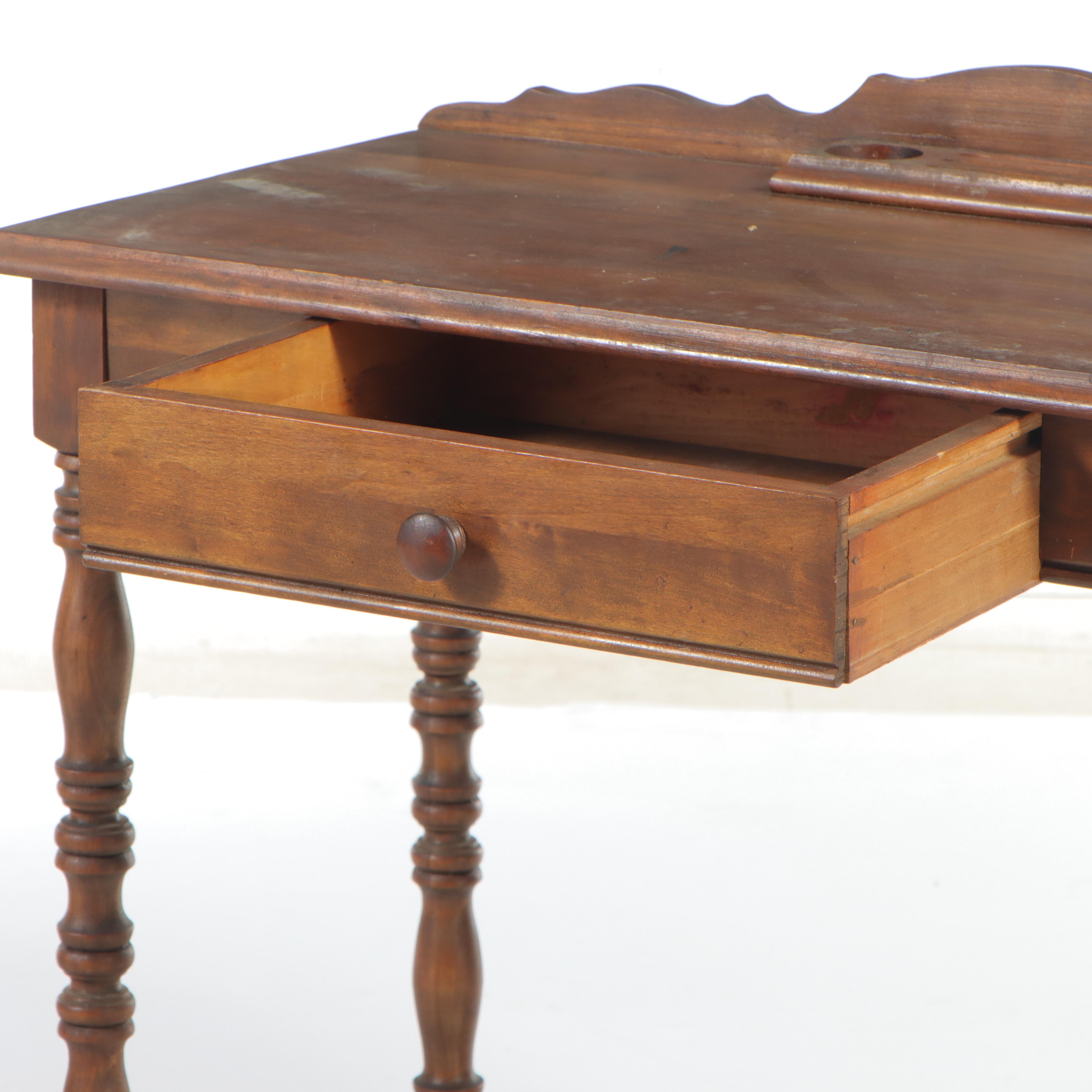 Colonial Revival Walnut-Stained Writing Table, circa 1930