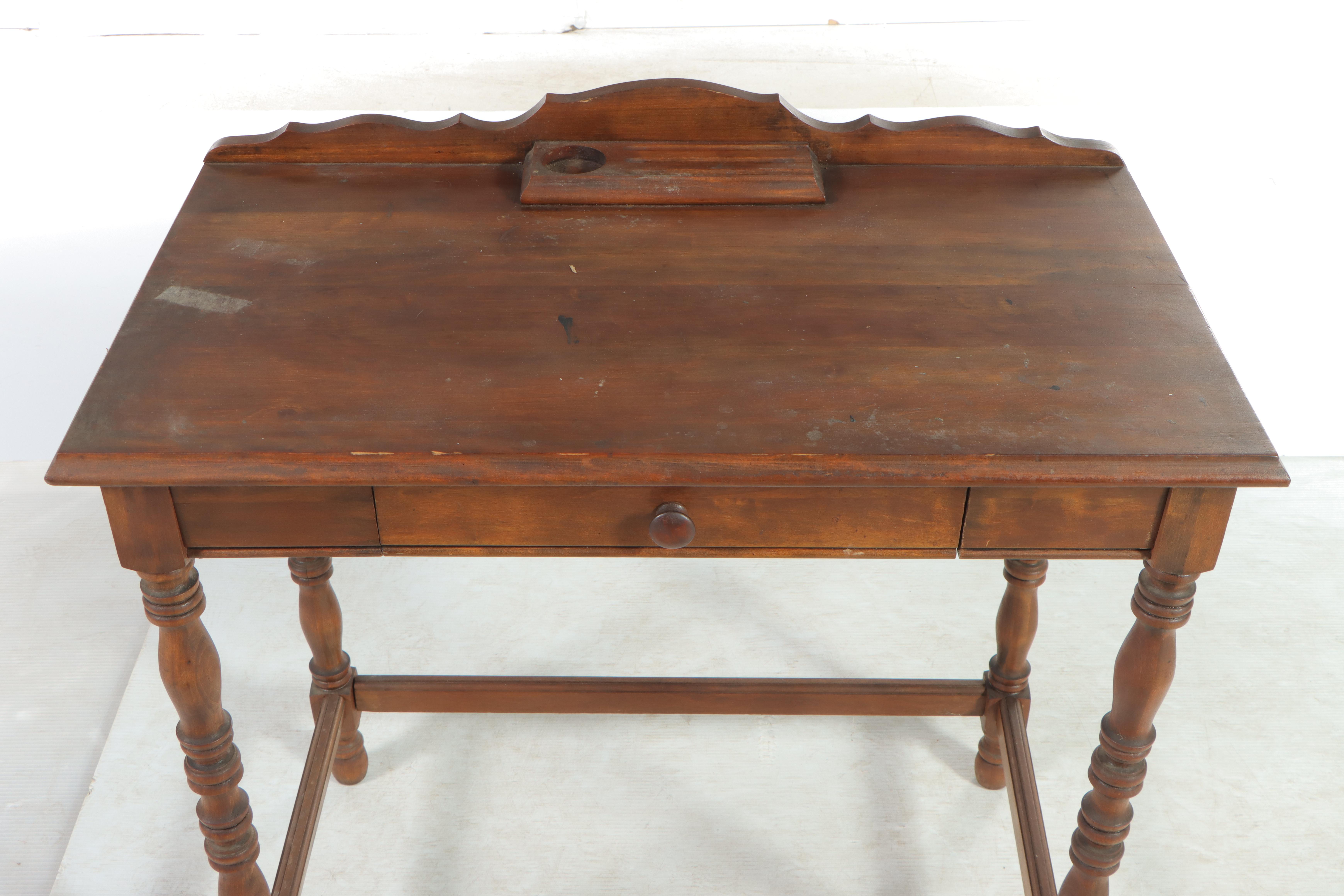 Colonial Revival Walnut-Stained Writing Table, circa 1930
