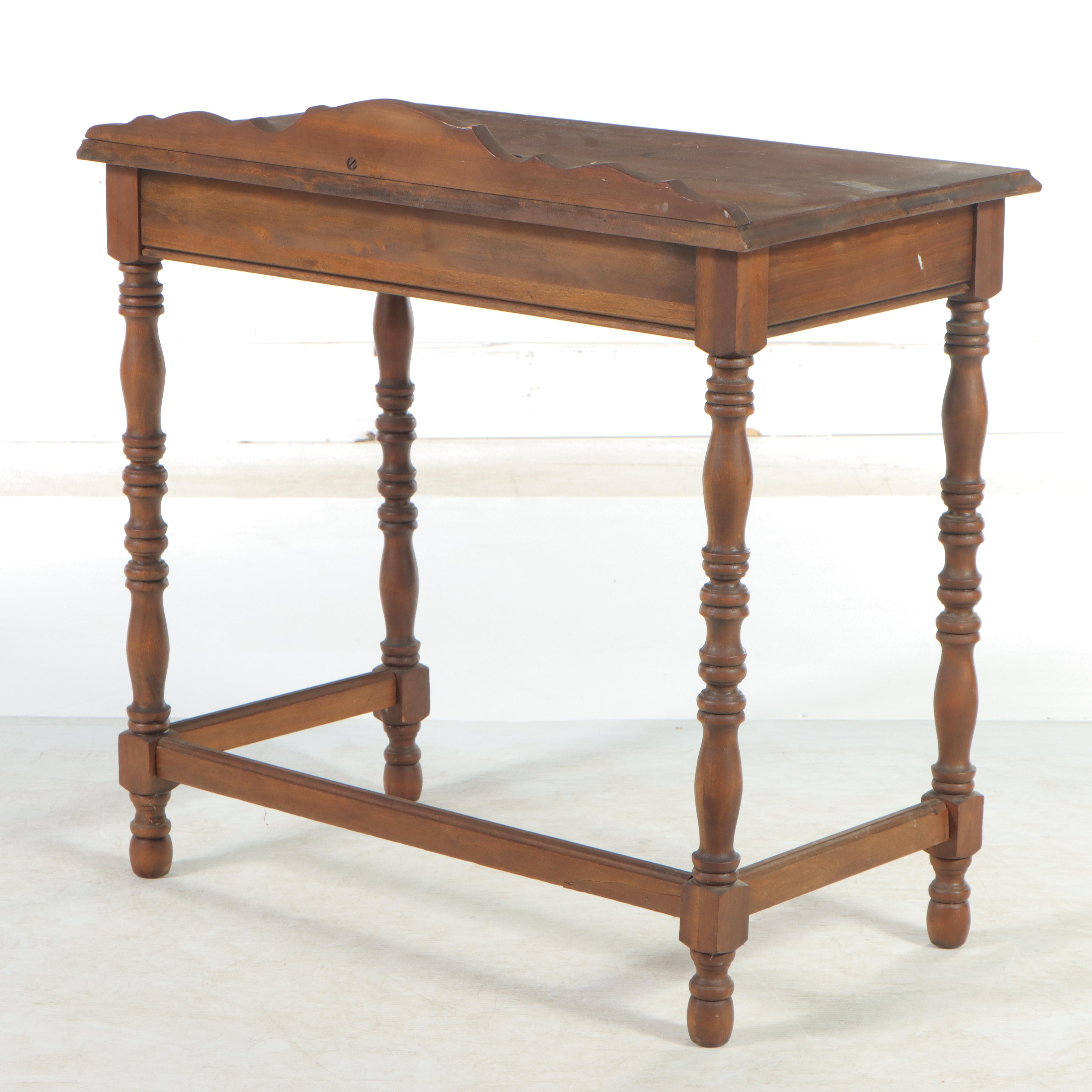 Colonial Revival Walnut-Stained Writing Table, circa 1930