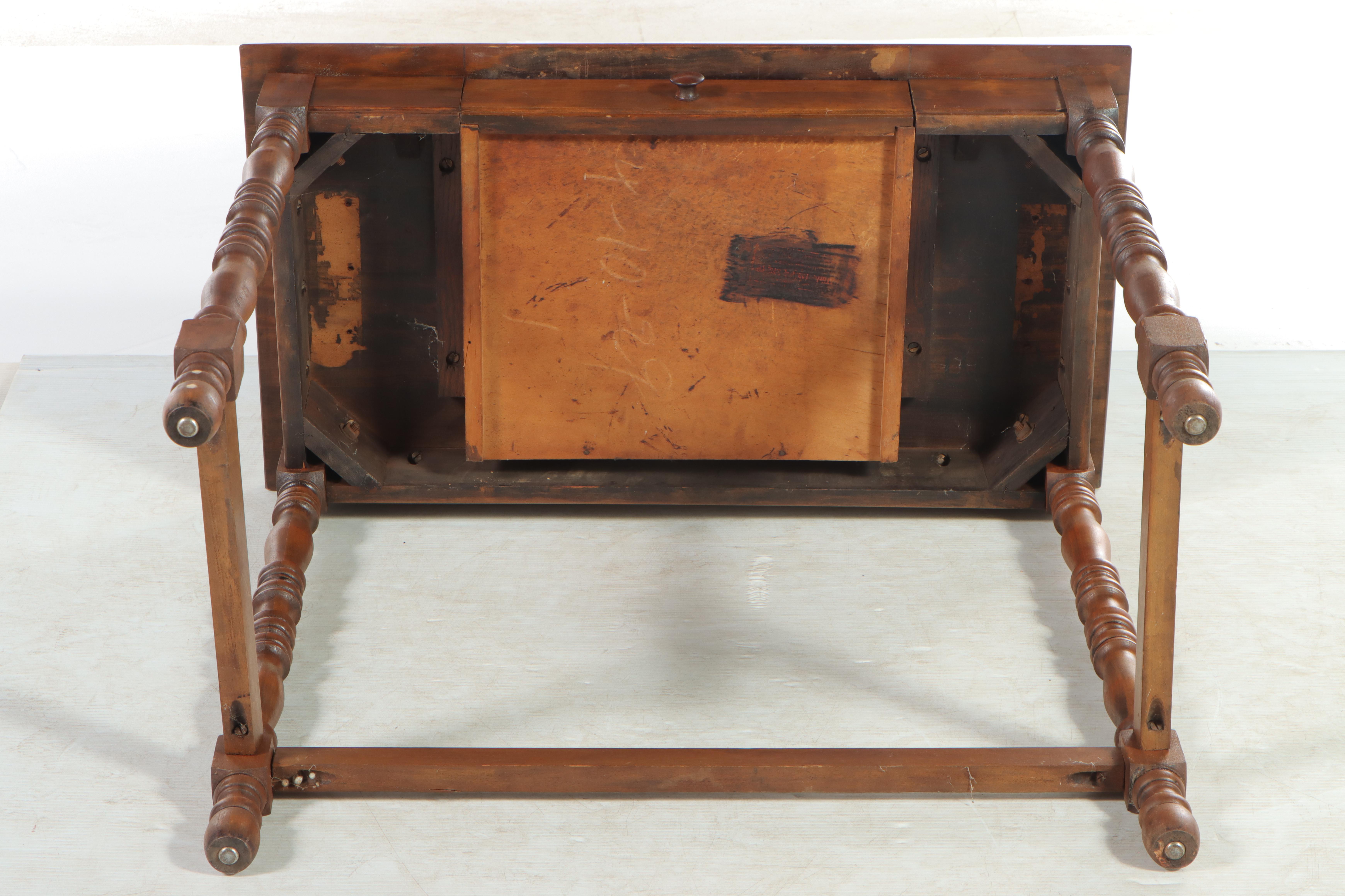 Colonial Revival Walnut-Stained Writing Table, circa 1930
