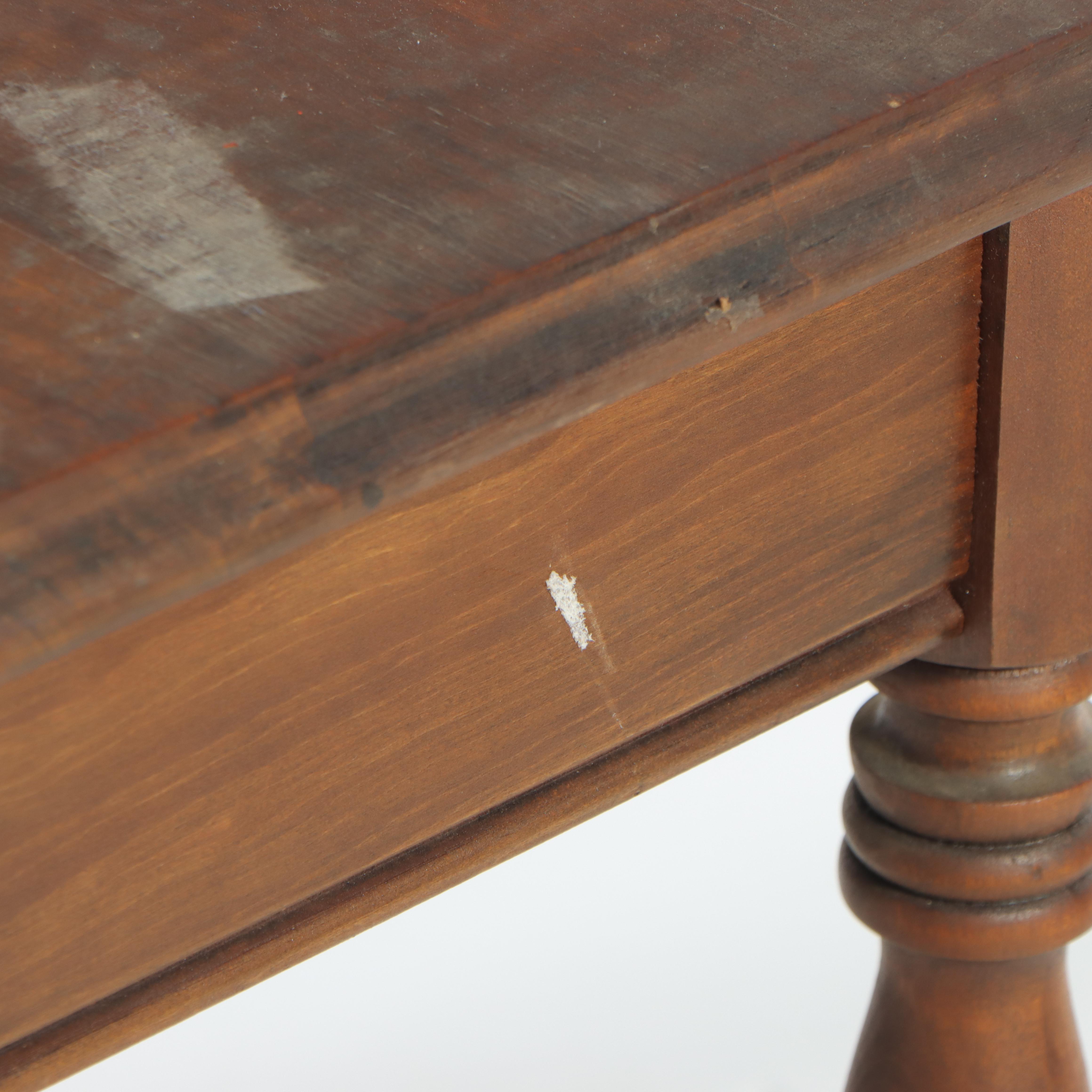 Colonial Revival Walnut-Stained Writing Table, circa 1930