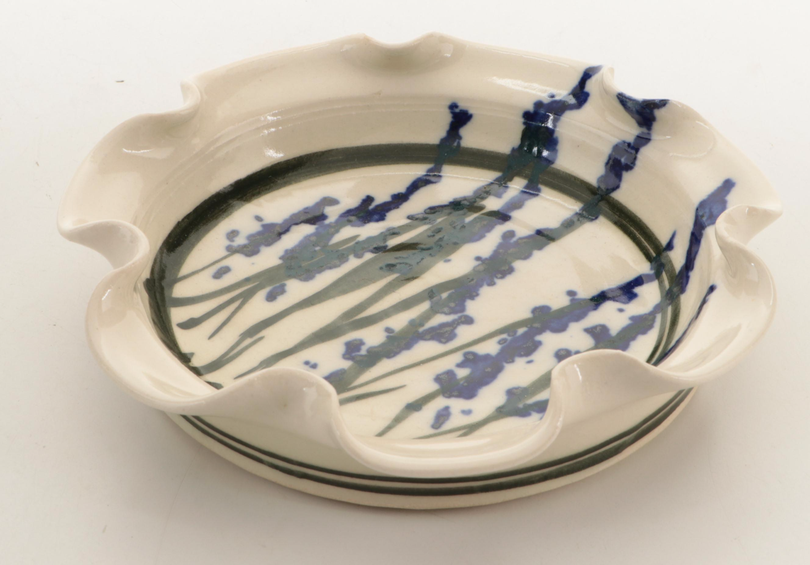 Victoria Porcelain "Blue Bird" Table Accessories with Other Ceramic Plates