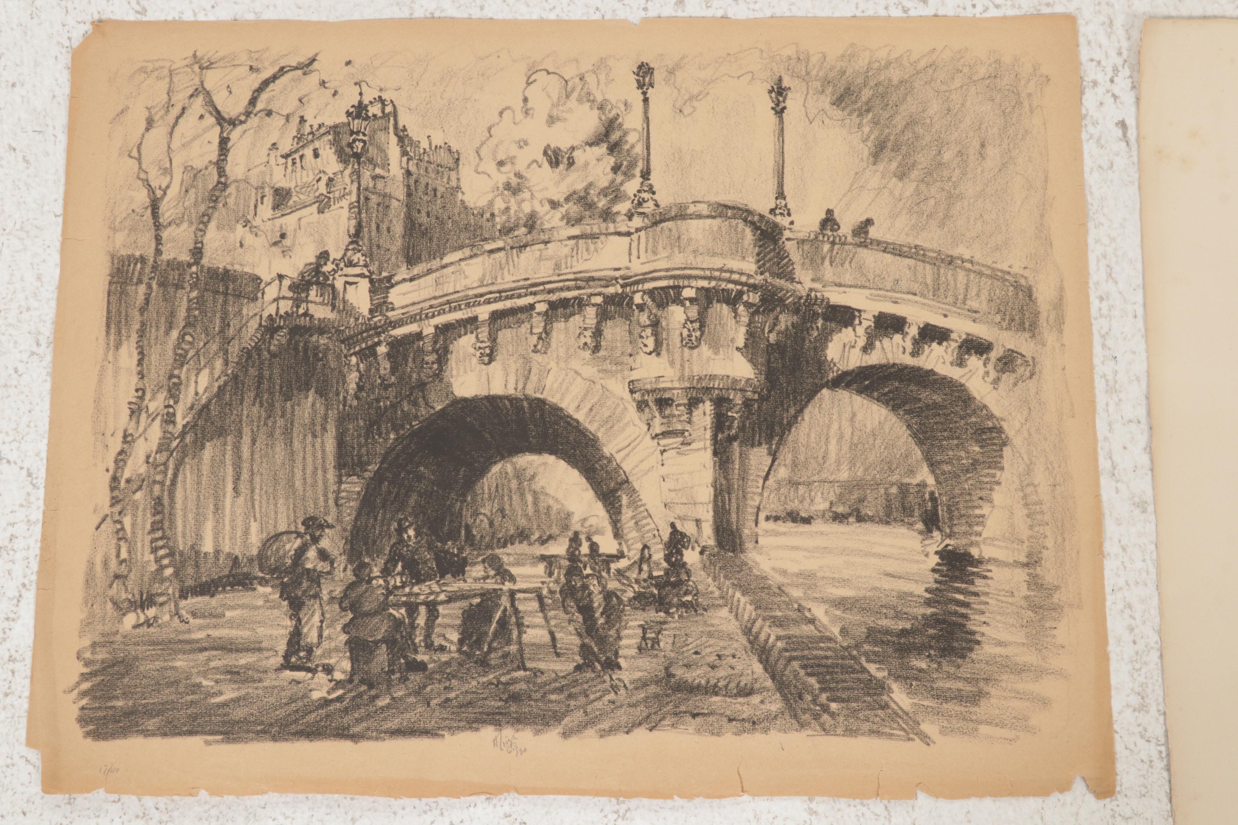 Howard Leigh Architectural Lithographs, Circa 1960