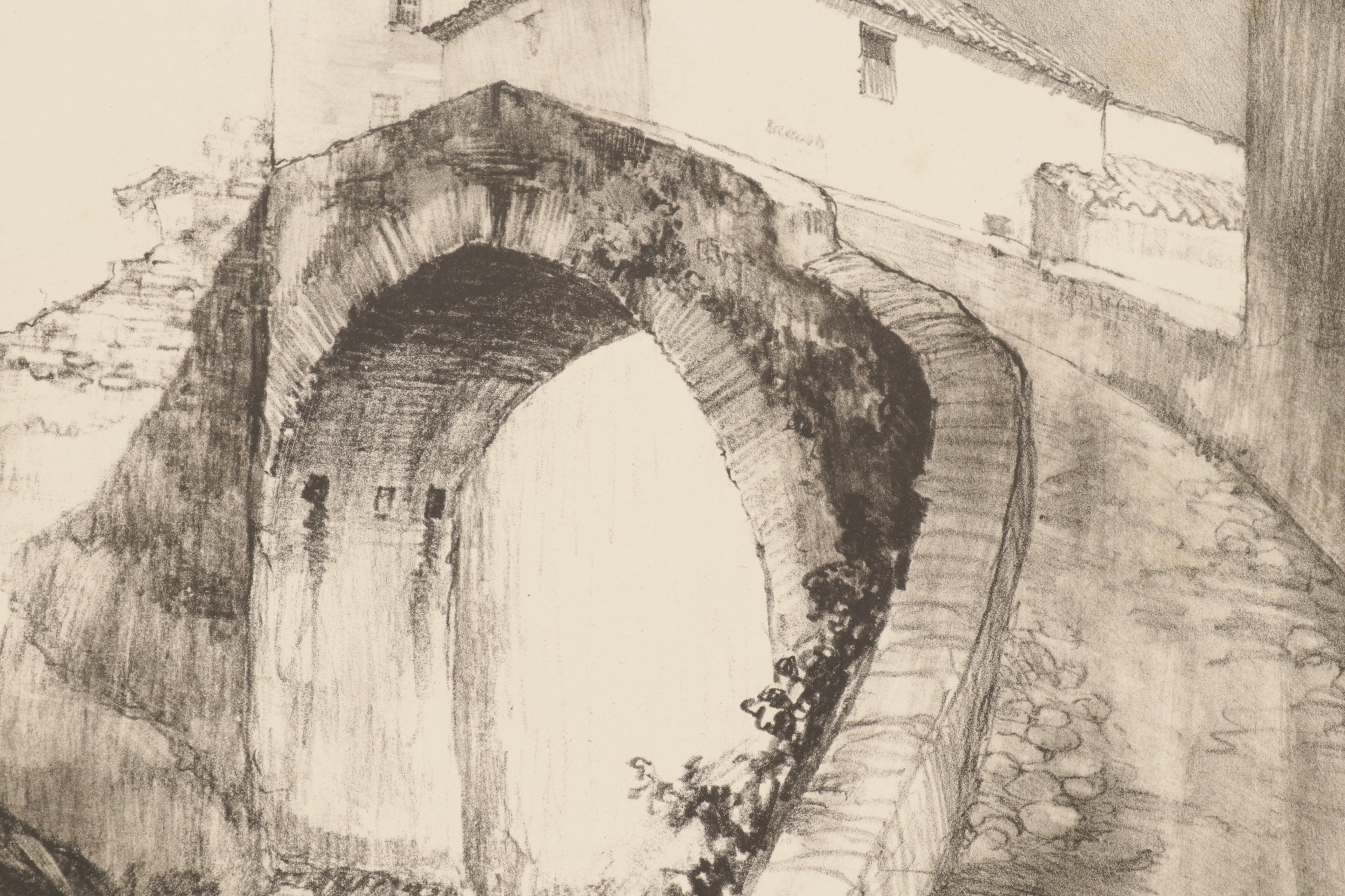 Howard Leigh Architectural Lithographs, Circa 1960