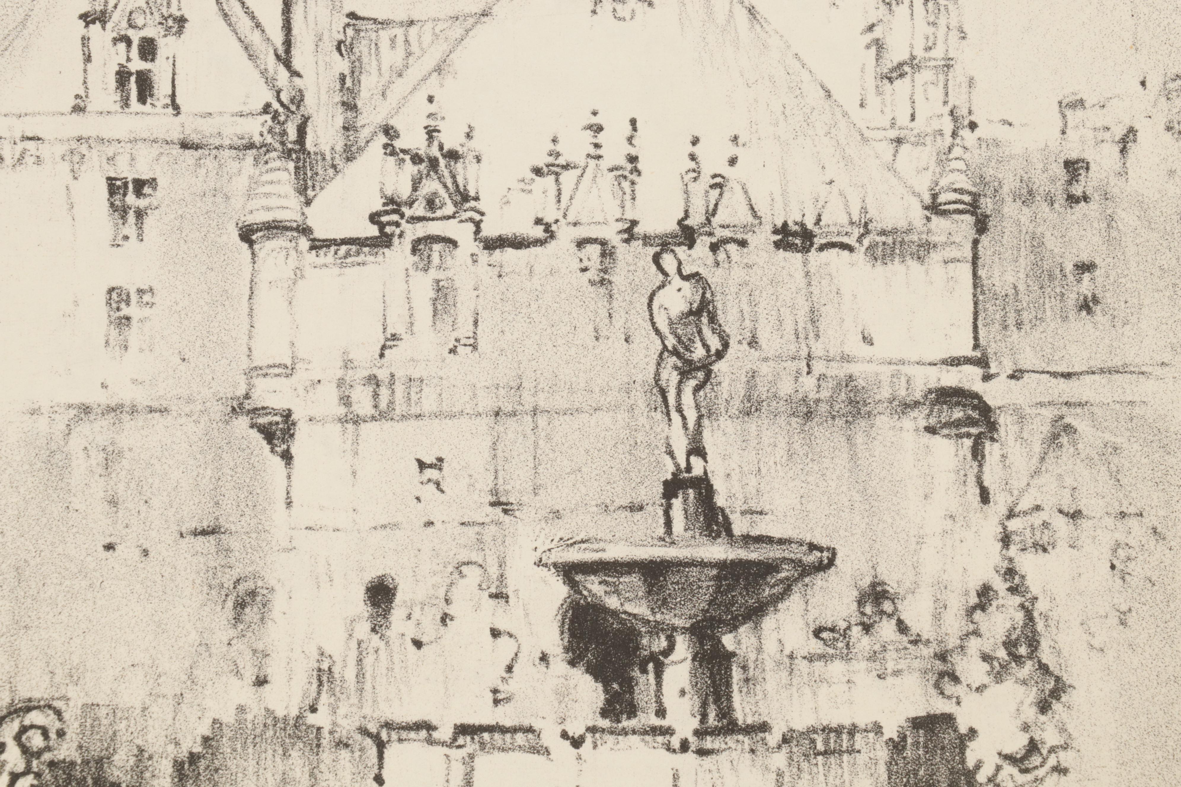 Howard Leigh Architectural Lithographs, Circa 1960