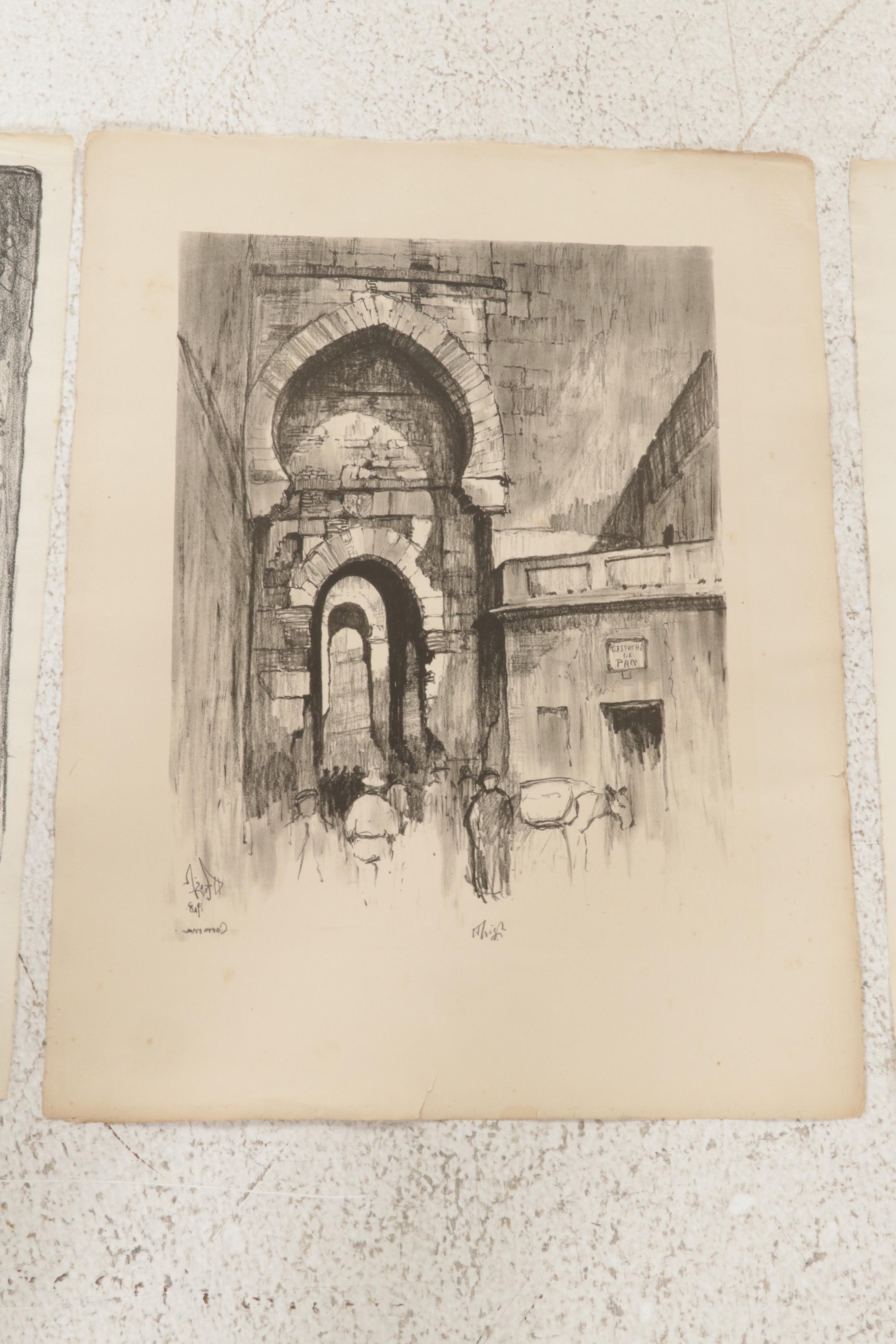 Howard Leigh Architectural Lithographs, Circa 1960