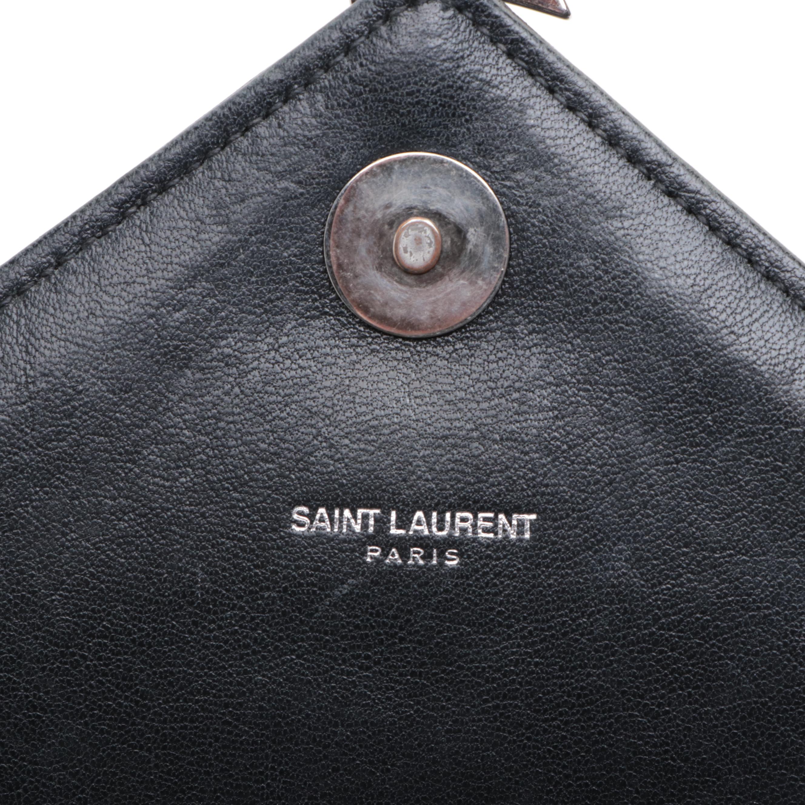 Saint Laurent Large Classic Monogram College Bag in Matelassé Chevron Leather