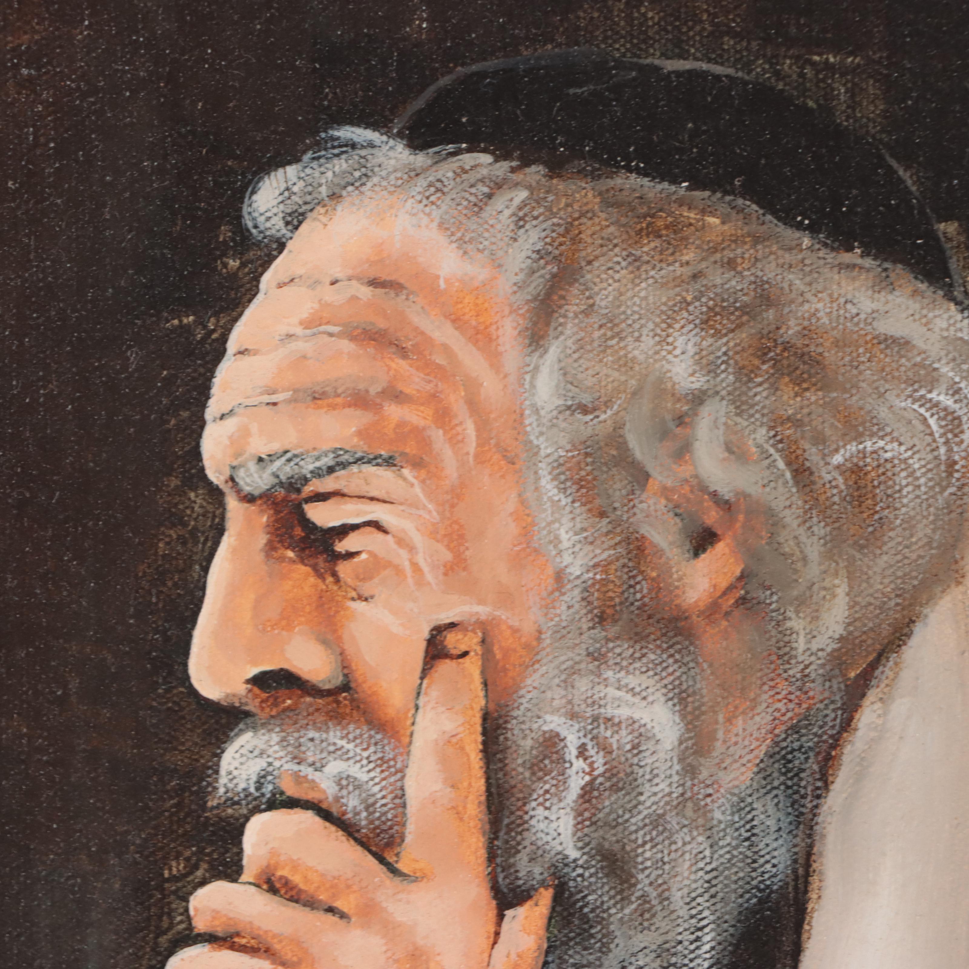 Lisa Booth Oil Painting Portrait of Rabbi