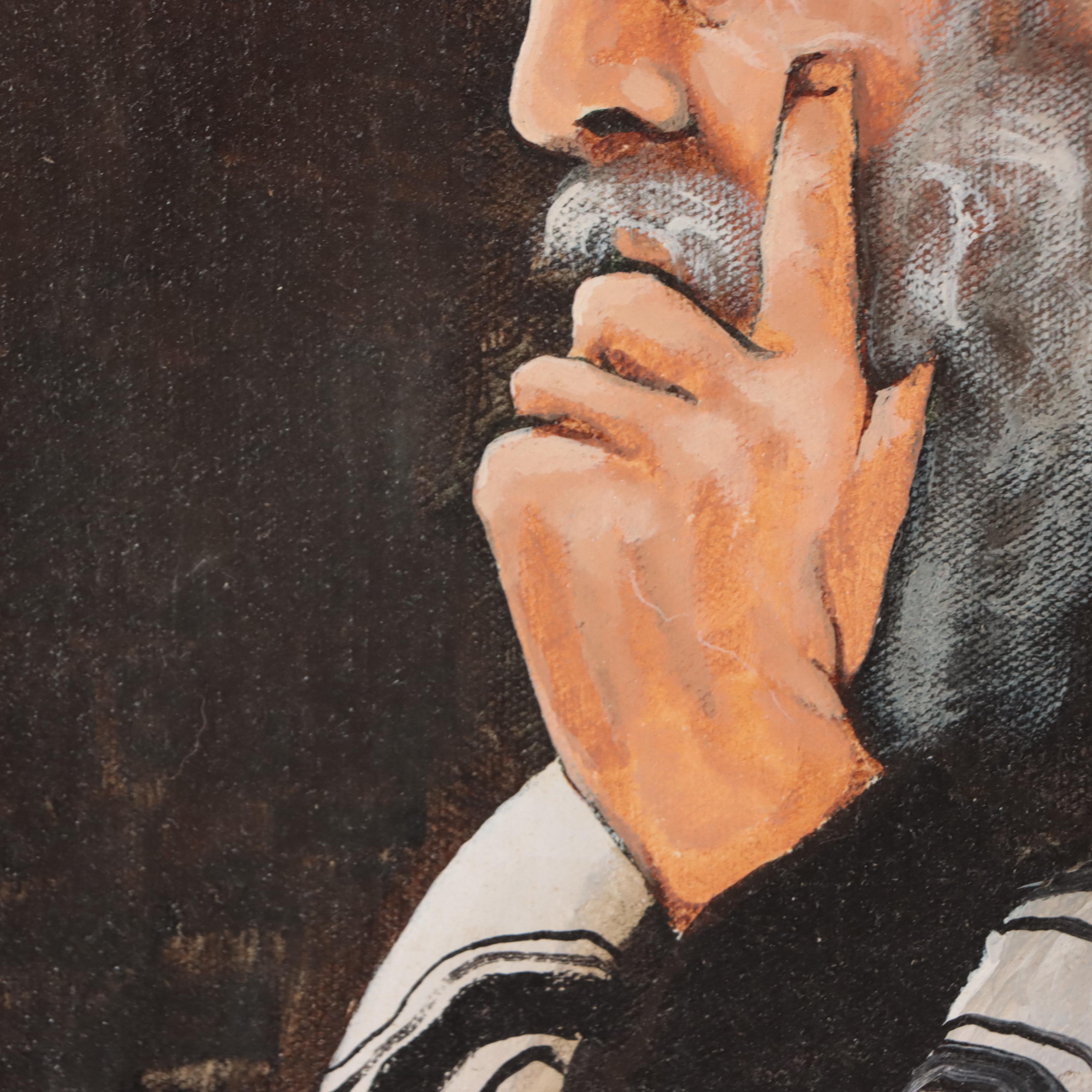 Lisa Booth Oil Painting Portrait of Rabbi